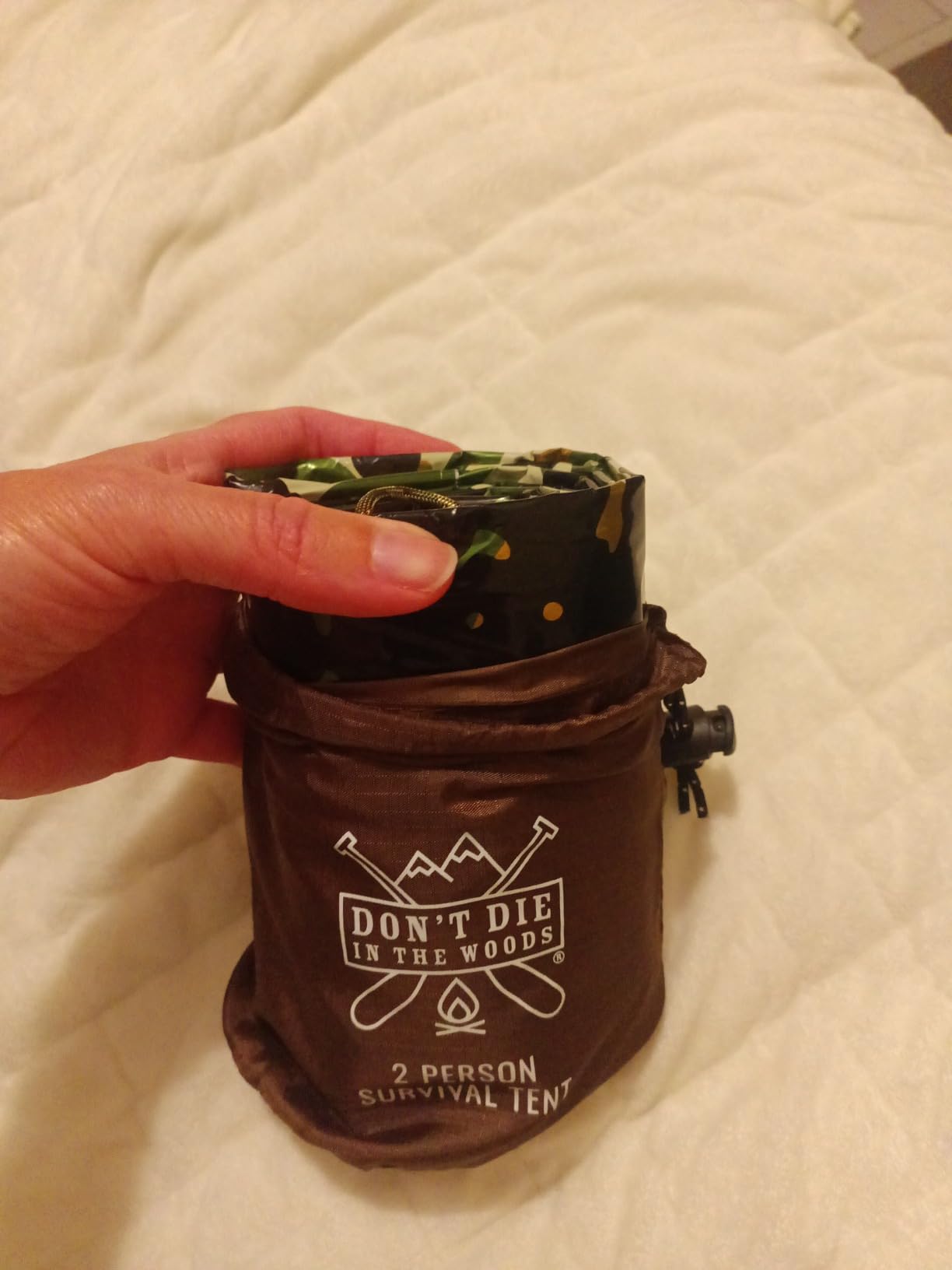 Don't Die In The Woods Survival Tent - Made with Extra-Thick Space Blanket Thermal Mylar - Emergency Shelter Tube Tent - One of The 10 Essentials for Hiking, Camping, First Aid Kits customer photo 1