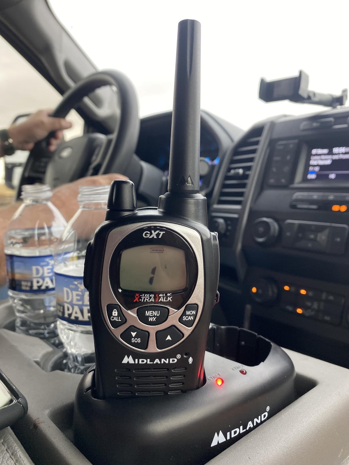 Midland GXT1000X3VP4 GMRS Two-Way Radio (50-Channel, Long Range, 142 Privacy Codes, SOS, NOAA, Rechargeable Nickle Battery, Black/Silver, 3-Pack) customer photo 1