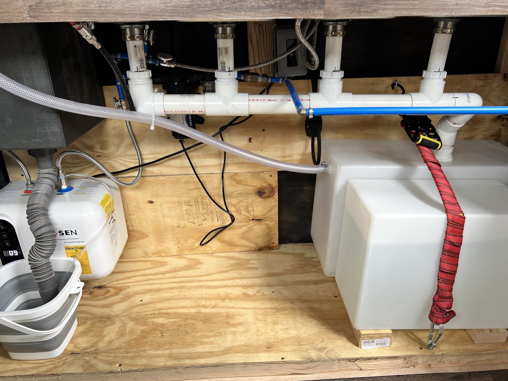 RecPro Fresh and Gray Water Holding Tank | Combo Pack | for RV and Campers (200 Gallon) BPA Free customer photo 1