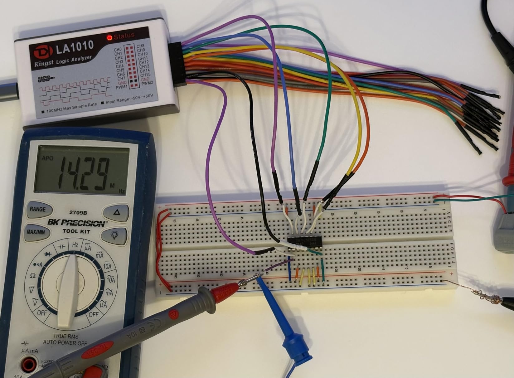 LA1010 USB Logic Analyzer 16 Input Channels 100MHz with The English PC Software Handheld Instrument customer photo 1
