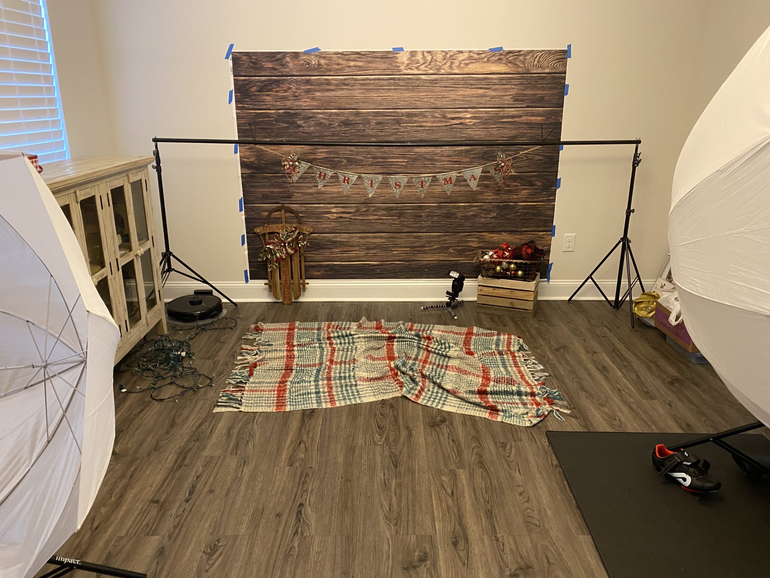 LYWYGG 7x5ft Thin Vinyl Brown Wood Backdrop Photographers Retro Wood Wall Background Cloth Seamless CP-19 customer photo 1