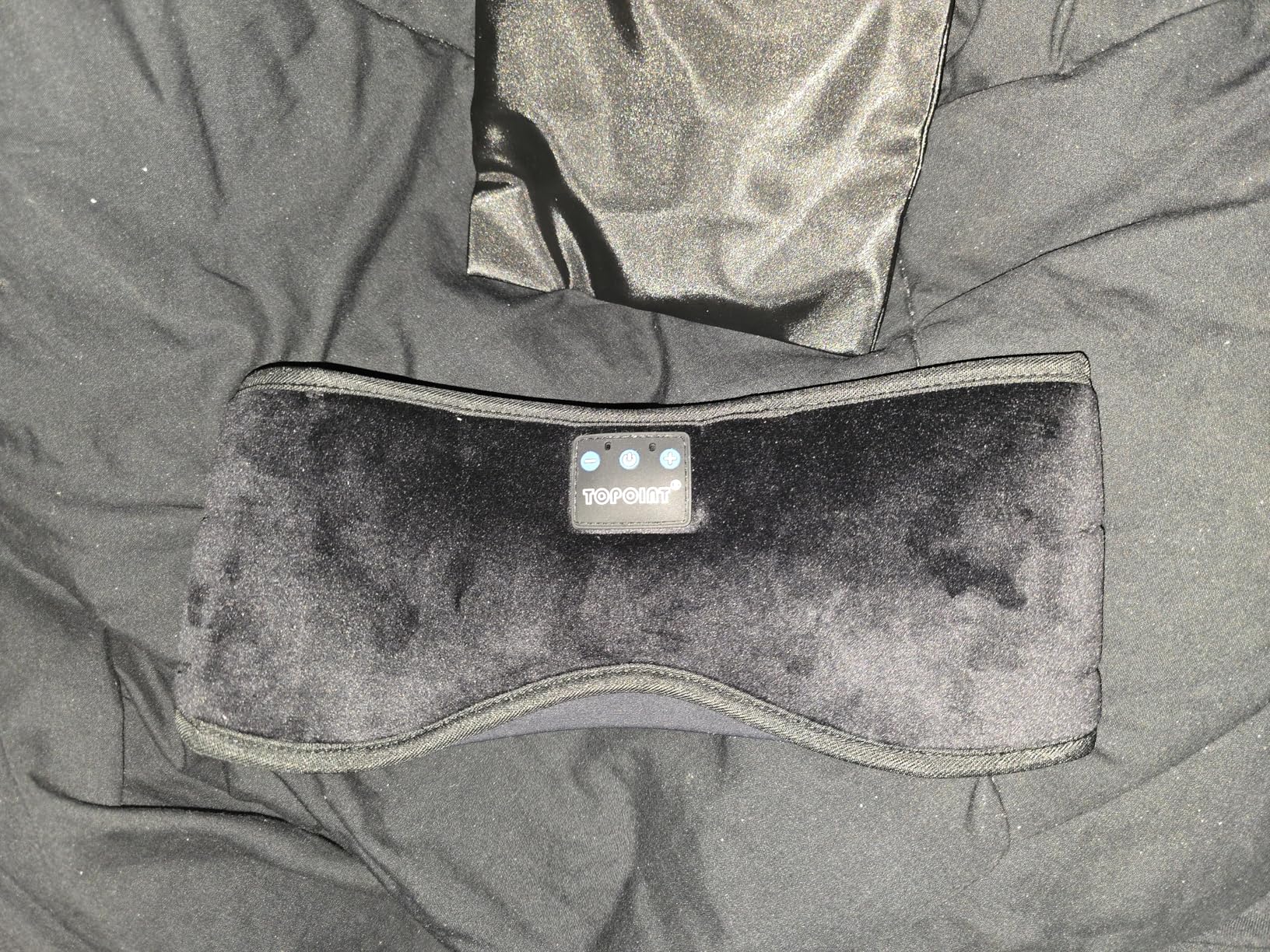 TOPOINT Sleep Mask with Headphones Bluetooth 5.4 Wireless, Sleep Headphones Earphones Earbuds with Microphone HD Speakers Music customer photo 1