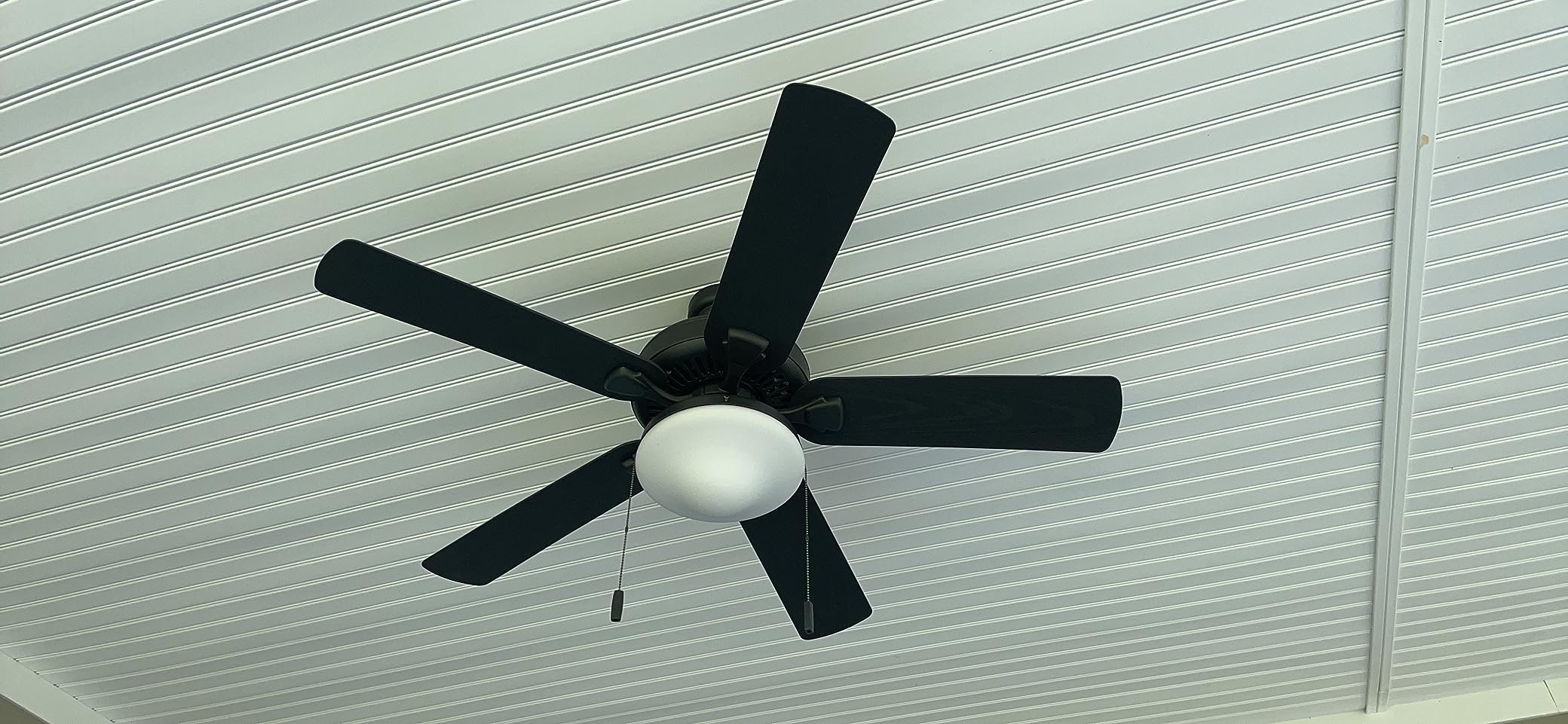 Honeywell Ceiling Fans Belmar 52 Inch Ceiling Fan With Light, Indoor/Outdoor Ceiling Fan with Pull Chain, LED Tri-Mount 5 Blade Design, ETL Damp Rated, Bronze (50512-01) customer photo 1