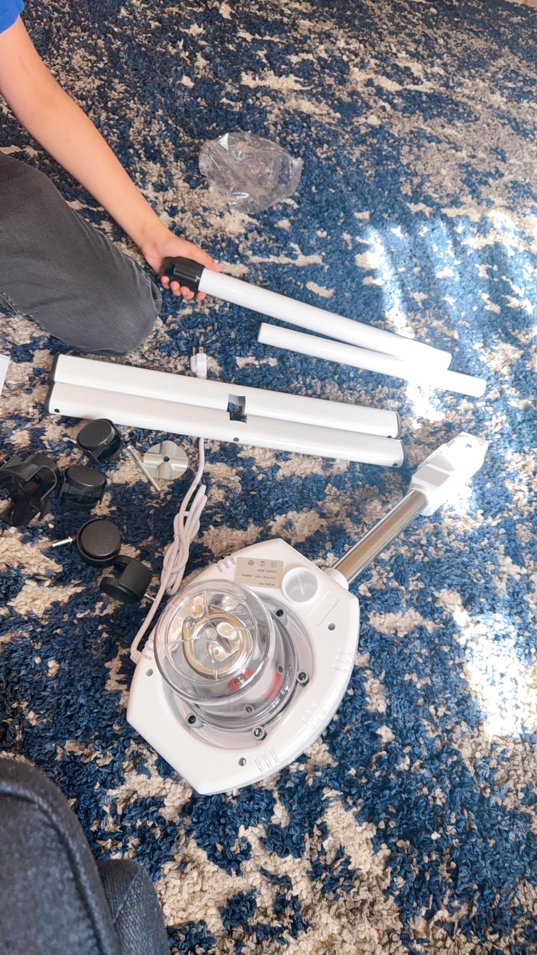 Nova Microdermabrasion Professional Facial Steamer On Wheels Ionic Ozone with Hot Mist Function Stand Facial Steamer for Personal Home Salon Spa Skin Cleaning customer photo 1