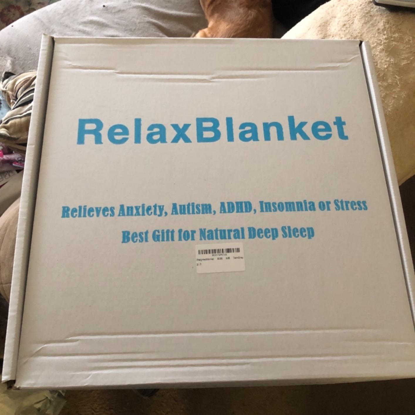 RelaxBlanket Cotton Weighted Blanket 100% Cotton with Premium Glass Beads for All-Season 60''x80'' 15lbs, Purple customer photo 2