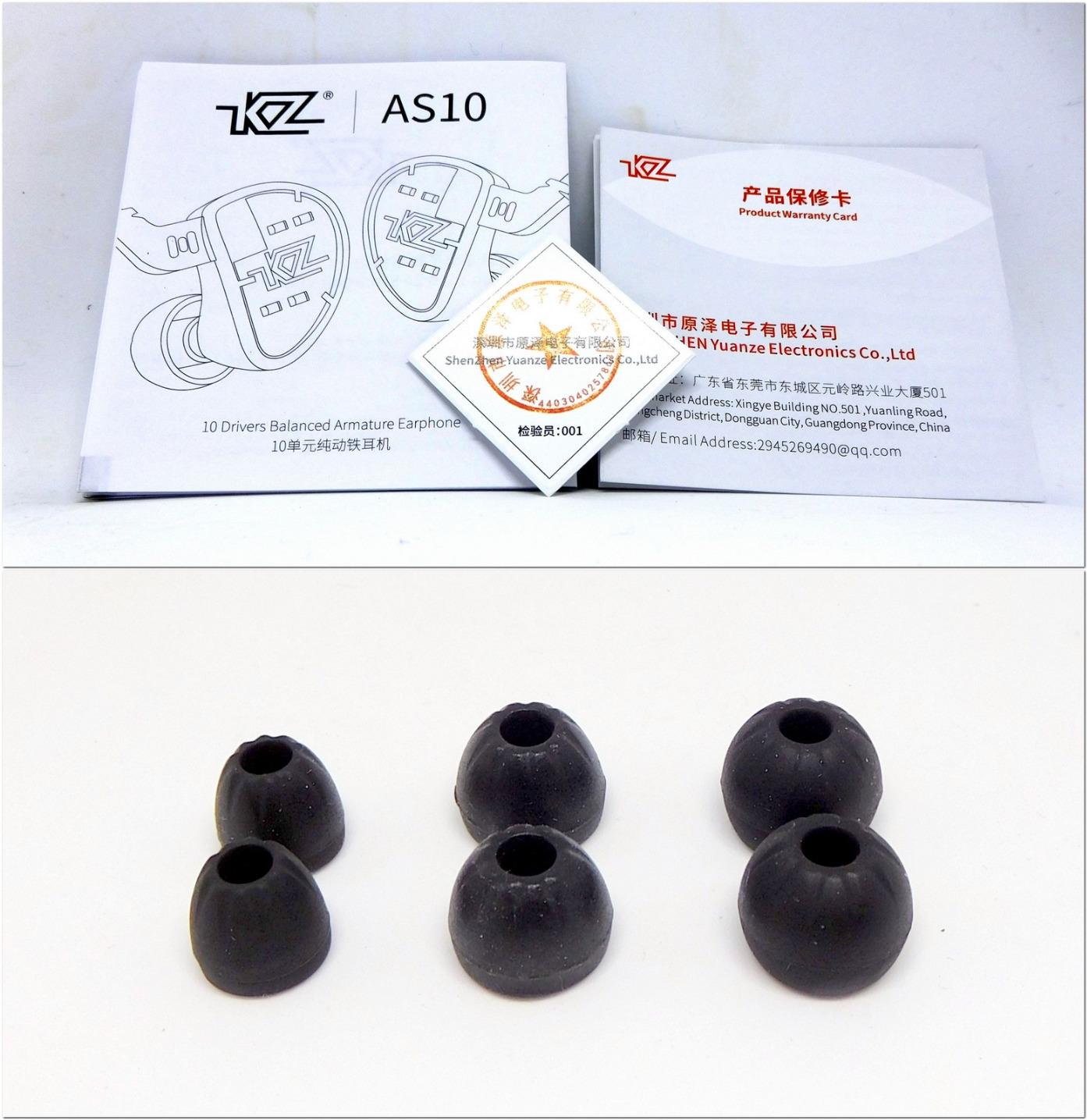 KZ AS10 IEM Headphone, 5 Balanced Armature Driver KZ Earbuds Wired Earphone, Stereo HiFi in Ear Monitor Headphone Musician Headset Earphone with Detachable 2 Pin Cable(No Microphone, Black) customer photo 1