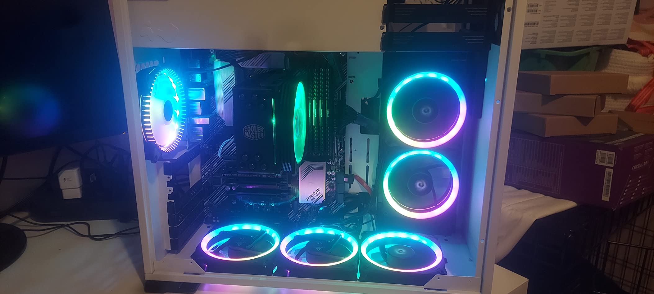 Cooler Master Hyper 212 PRO ARGB CPU Air Cooler - 120mm High Performance PWM Fan, 4 Copper Heat Pipes, Sleek Design Top Cover, Low Noise & Easy Installation, AMD AM5/AM4 & Intel LGA 1851/1700 customer photo 2