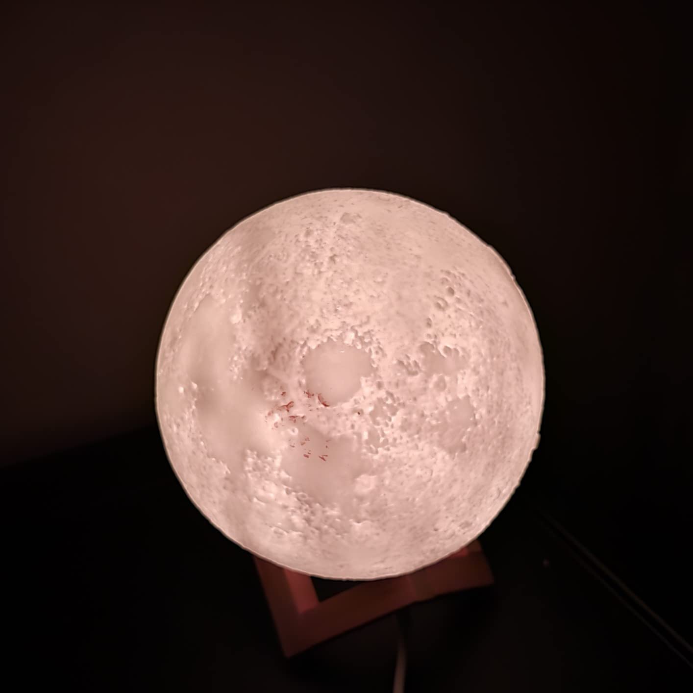 GDPETS Moon Lamp, 16 Colors Moon Night Light with Stand & Remote & Touch Control and USB Rechargeable Decorative Light Up Moon Lamp for Baby Kids Lover Birthday Party Gifts(4.8 inch) customer photo 2