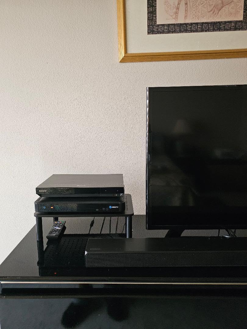 HUANUO Monitor Stand, Monitor Stand Riser 3 Height Adjustable, Monitor Riser with Airflow Vents, Laptop Stand for Desk, Laptop Riser, Desk Organizer for Monitor, 15.6