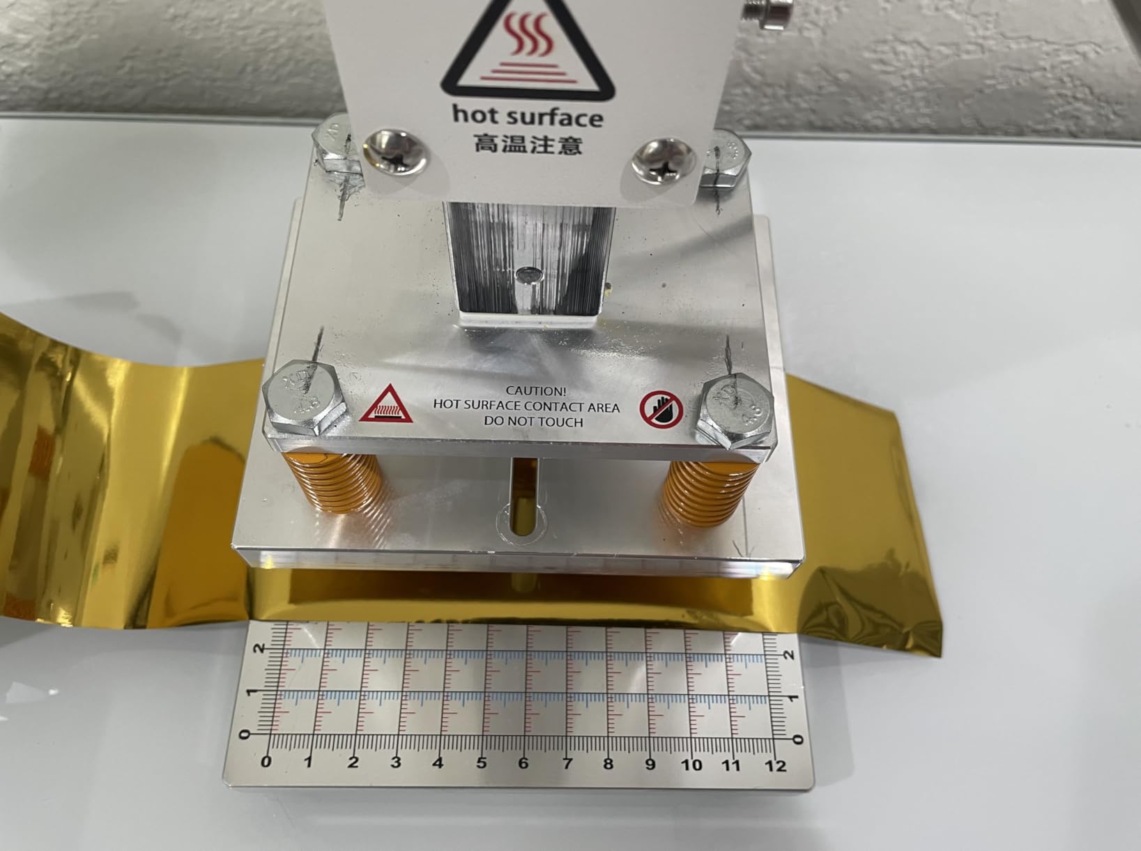 Upgraded Hot Foil Stamping Machine 10x13cm Leather Bronzing Pressure Mark Machine 110V with Full Scale on The Base Plate for PVC Leather PU Paper Logo Embossing customer photo 2