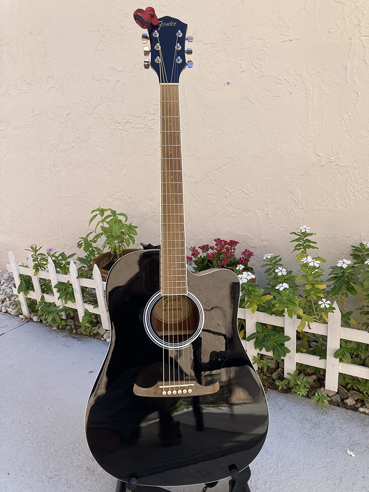 Fender FA-125CE Dreadnought Cutaway Acoustic-Electric Guitar, Natural Bundle customer photo 2