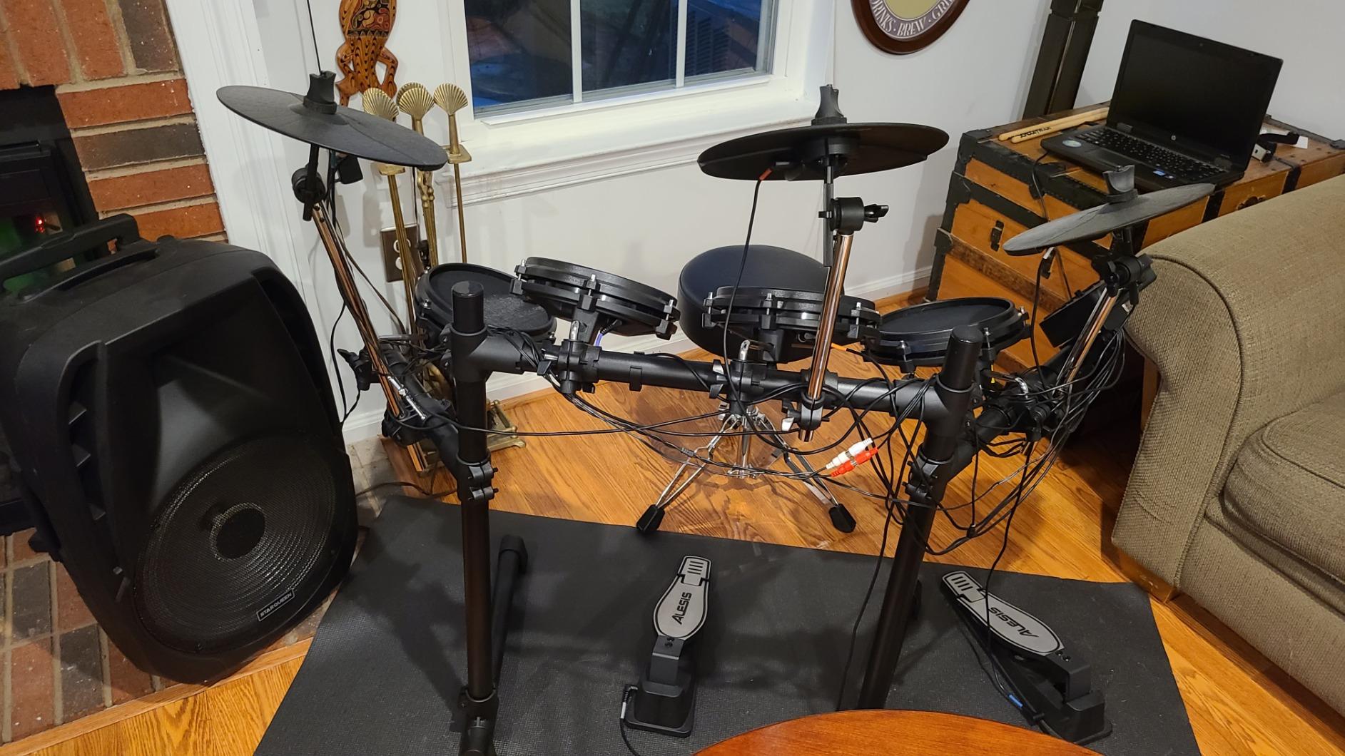 Alesis Turbo Mesh Kit - Electric Drum Set with 100+ Sounds, Quiet Mesh Drum Pads, Drum Sticks, Connection Cables, Drum Lessons customer photo 2