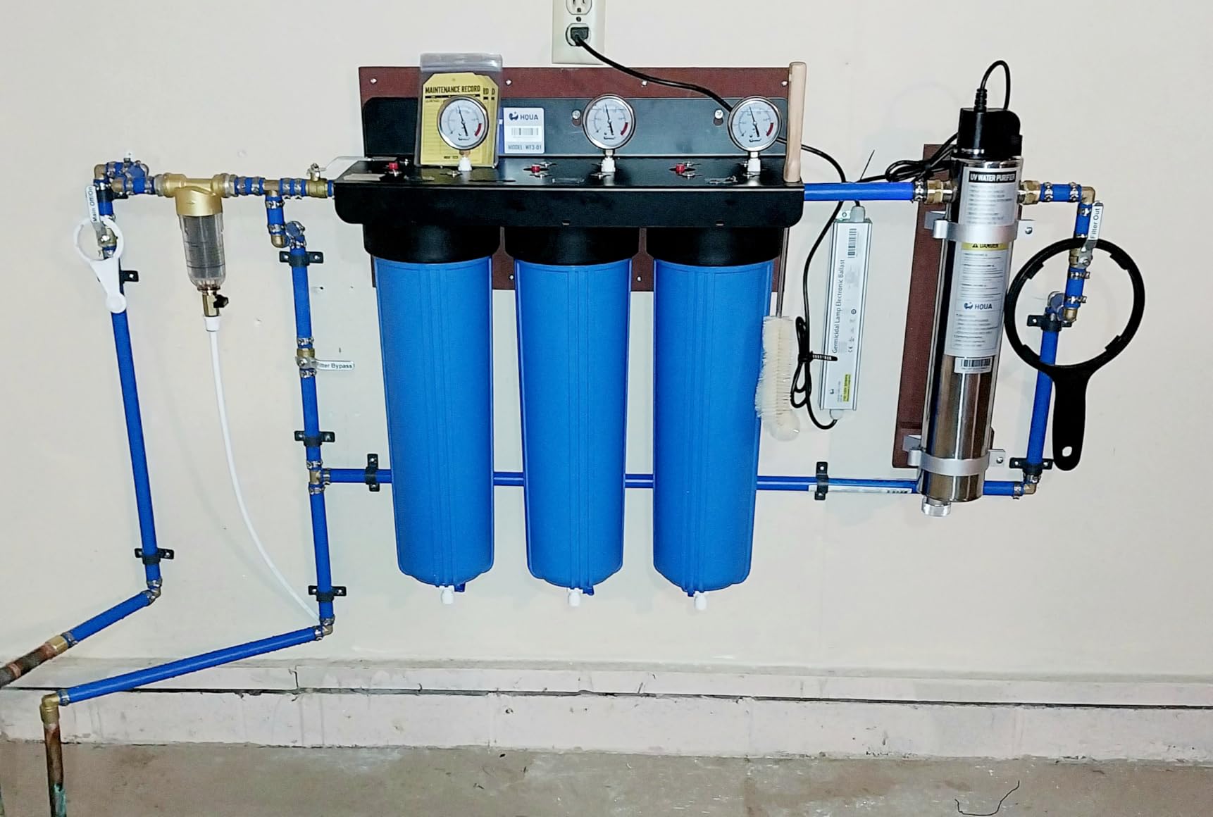 HQUA-TWS-12 Ultraviolet Water Purifier Filter for Whole House Water Purification, 12GPM 120V, 1 Extra UV Lamp + 1 Extra Quartz Sleeve customer photo 1