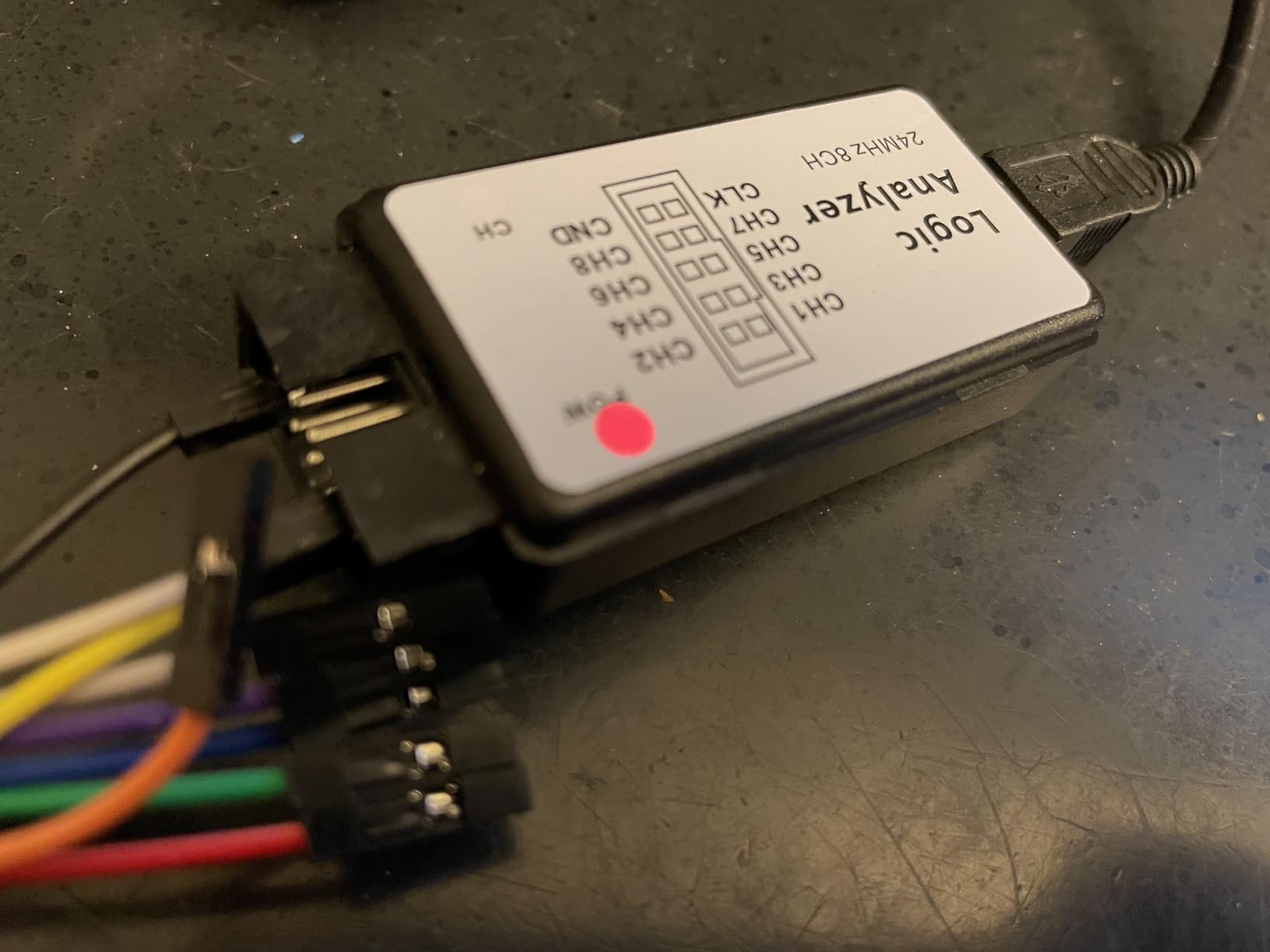 KeeYees USB Logic Analyzer Device with 12PCS 6 Colors Test Hook Clip Set USB Cable 24MHz 8CH customer photo 2