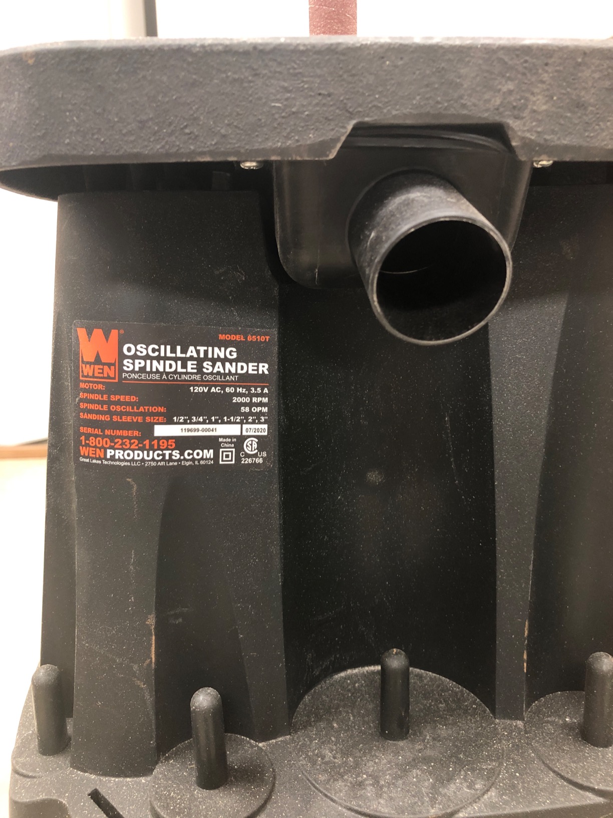 WEN 6510T 3.5 Amp Oscillating Spindle Sander, Black customer photo 1