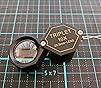 10x Magnifier Jewelry Loupe 20.5mm Triplet Lens Optical Glass Pocket Gem Magnifying Tool for Jeweler, Stamp Philatelist, Coin Numismatic, Achromatic Black Hexagonal Design Kit Set customer photo 2