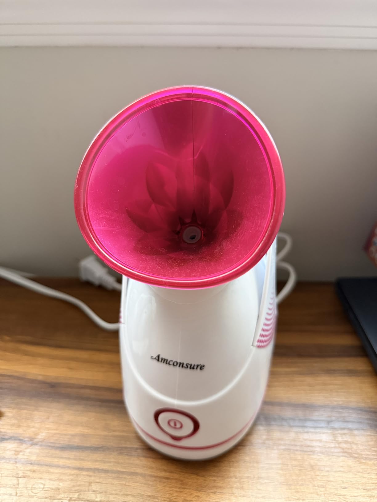 Amconsure Facial Steamer - Nano Ionic Face Steamer Warm Mist Steamer for Home Sauna SPA, Humidifier for Face Steamer for Deep Cleaning Unclogs Pores Sinuses - Bonus 5 Piece Stainless Steel Skin Kit customer photo 2