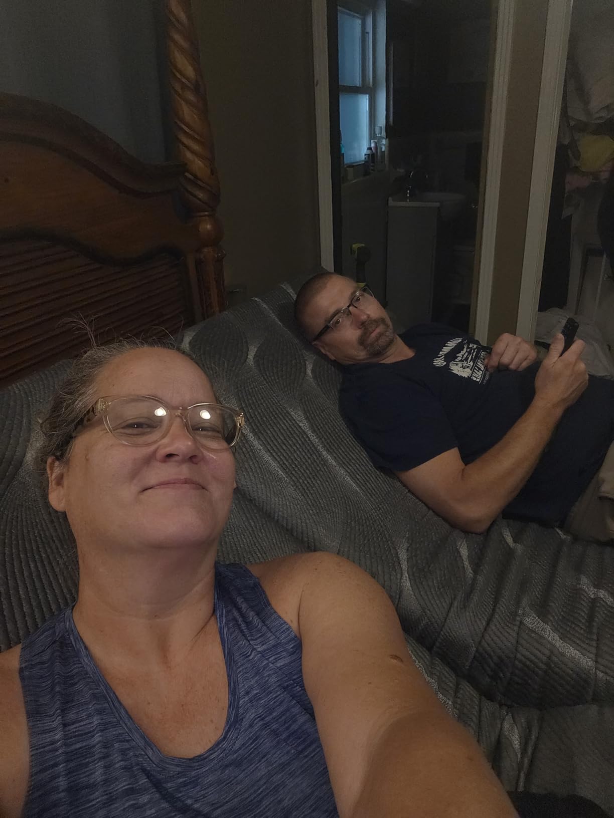 Classic Adjustable Bed Base with 12 Inch Memory Foam Mattress - Head and Foot Lift, Massage, Zero Gravity customer photo 2