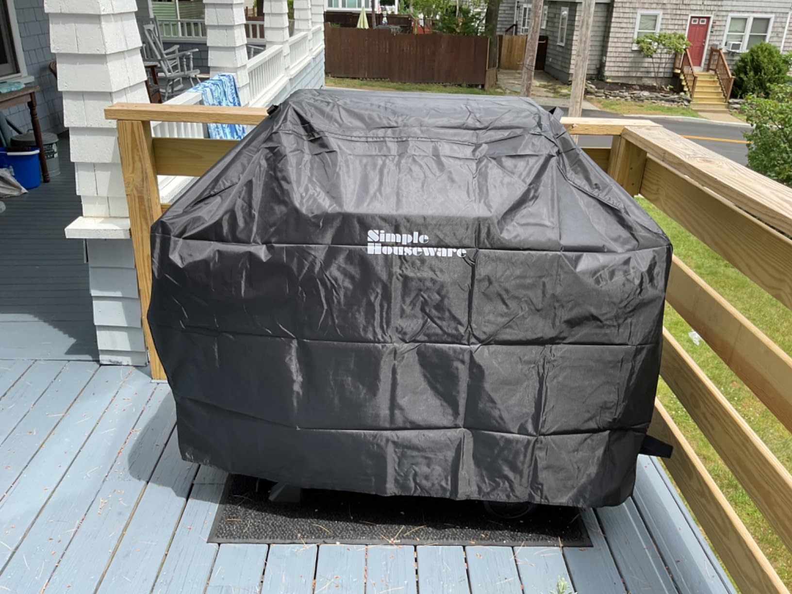 Simple Houseware 72 in. Heavy-Duty BBQ Gas Grill Cover, 600D Polyester Waterproof, Weather-Resistant customer photo 2