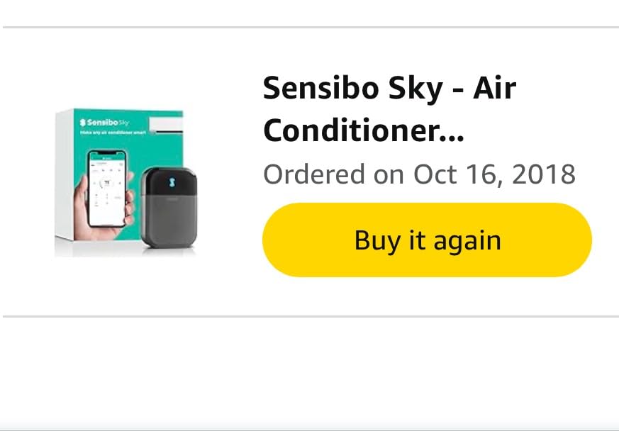 Sensibo Sky, Smart Wireless Air Conditioner Controller. Quick & Easy DIY Installation. Maintains Comfort with Energy Efficient. Automatic Wifi Thermostat Control App. Google, Alexa and Siri Compatible customer photo 2