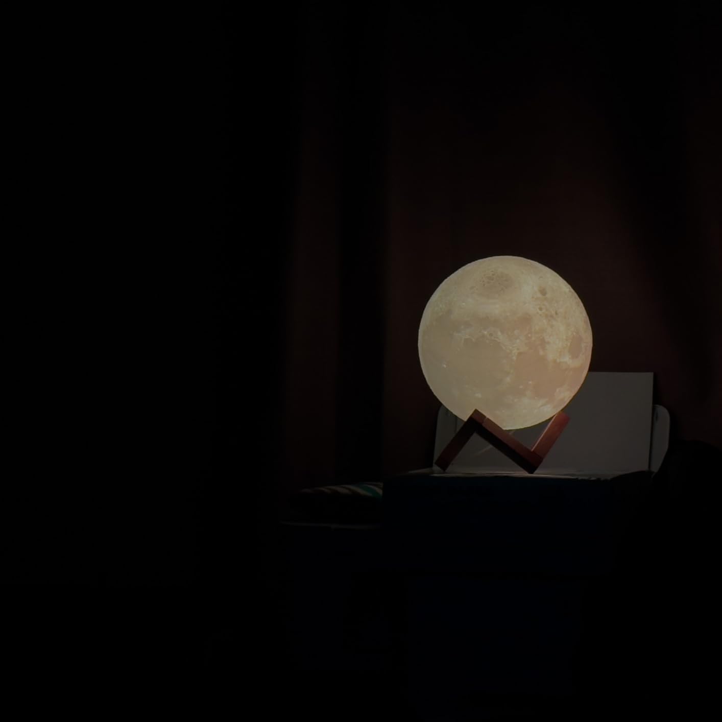 Mind-Glowing Moon Lamp - 3D Moon Night Light for Kids Bedroom - Globe Nightlight with Multi Color LED, Touch/Remote Control - Birthday Gift for Any Year Old Girls & Boys - Space Decor (4.7 inch) customer photo 1