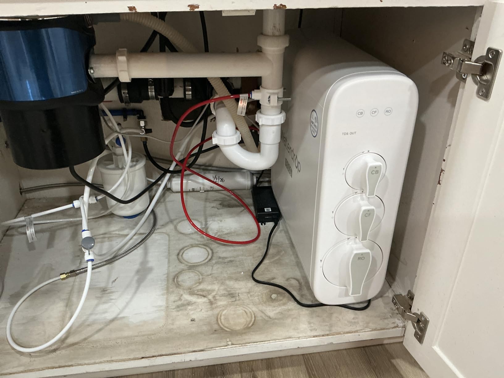 Waterdrop G3P600 Reverse Osmosis System, 8 Stage Tankless RO Water Filter, NSF/ANSI 42 & 53 & 58 & 372 Certified, 2:1 Pure to Drain, Smart LED Faucet customer photo 1