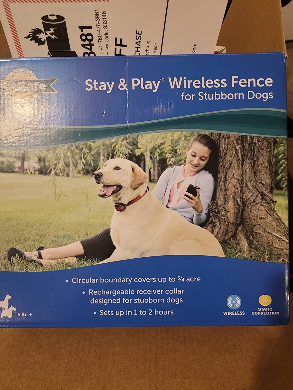 PetSafe Stay & Play Wireless Fence for Stubborn Dogs - America's Safest Wireless Pet Containment System - No Dig Electric Fence with Circular Boundary - Secure 3/4-Acre Yard customer photo 1