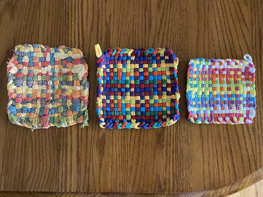 Made By Me Ultimate Weaving Loom, Includes 378 Craft Loops & 1 Weaving Loom with Tool, Makes 25 Projects, 9 Rainbow Colors of Weaving Loops, Hook & Loop Potholder Kit, DIY Weaving Kit customer photo 1