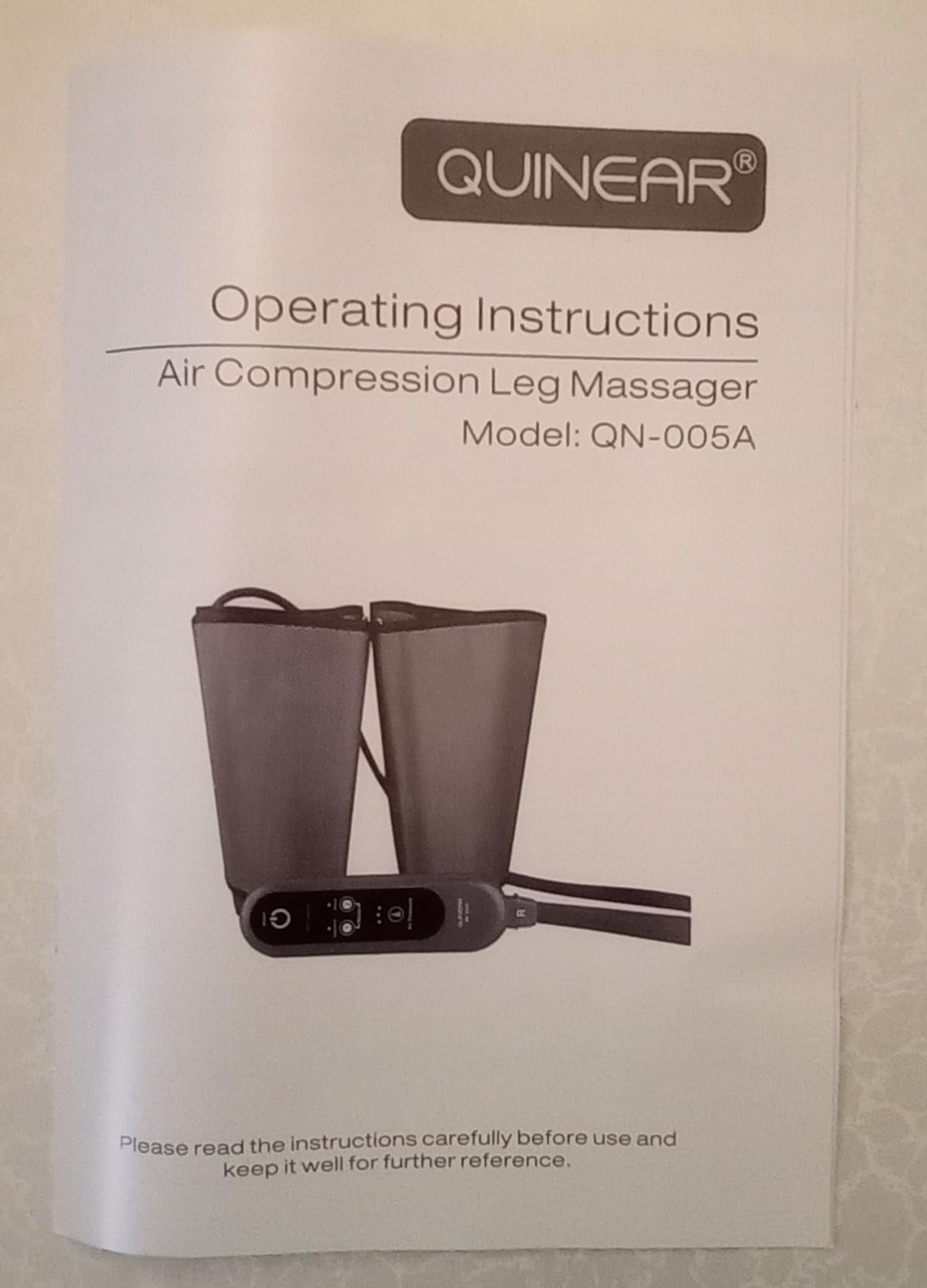 QUINEAR Air Compression Leg Massager for Circulation & Pain Relief, Calf Massagers with 2 Modes & 3 Intensities, Sequential Compression Device (SCD) for RLS, Edema, FSA-HSA - Ideal Gift customer photo 2