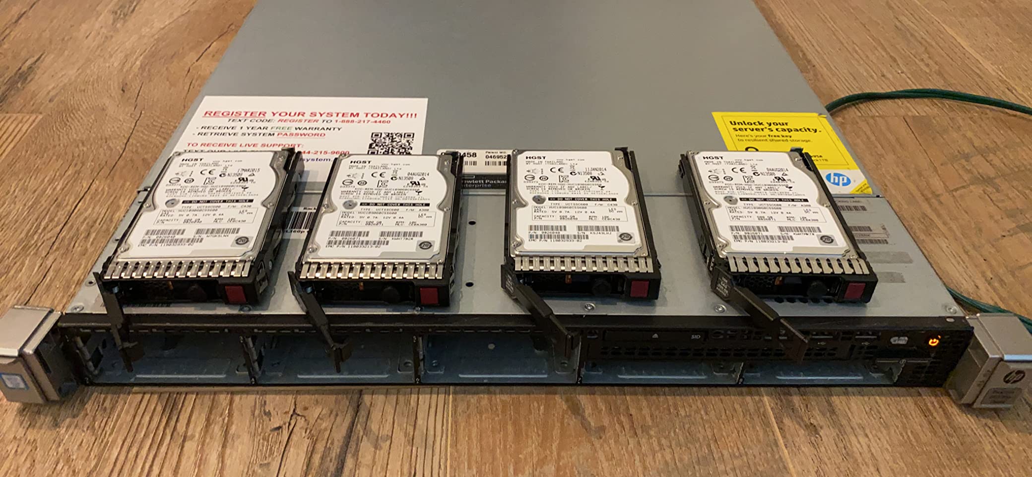HP ProLiant DL360p Gen8 1U RackMount 64-bit Server with 2x6-Core E5-2640 Xeon 2.5GHz CPUs + 64GB PC3-10600R RAM + 8x300GB 10K SAS SFF HDD, P420i RAID, 4xGigaBit NIC, 2xPower Supplies, NO OS (Renewed) customer photo 2
