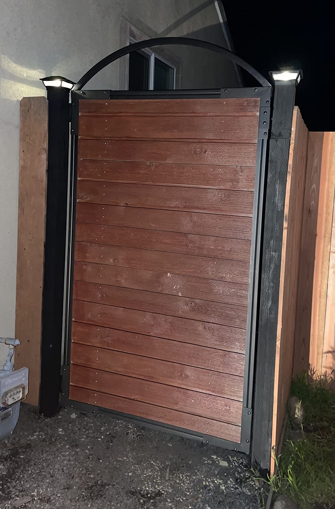 Nuvo Iron PRO8 (PRO 8) Gate Frame, 8 Standard Fence Board Wide x 6' Long, Black, 6 Foot customer photo 2