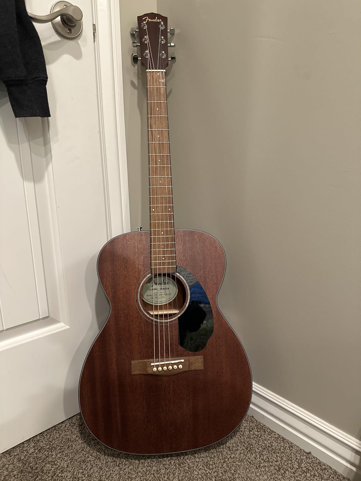 Fender CC-60S All-Mahogany Concert Acoustic Guitar, Natural customer photo 2