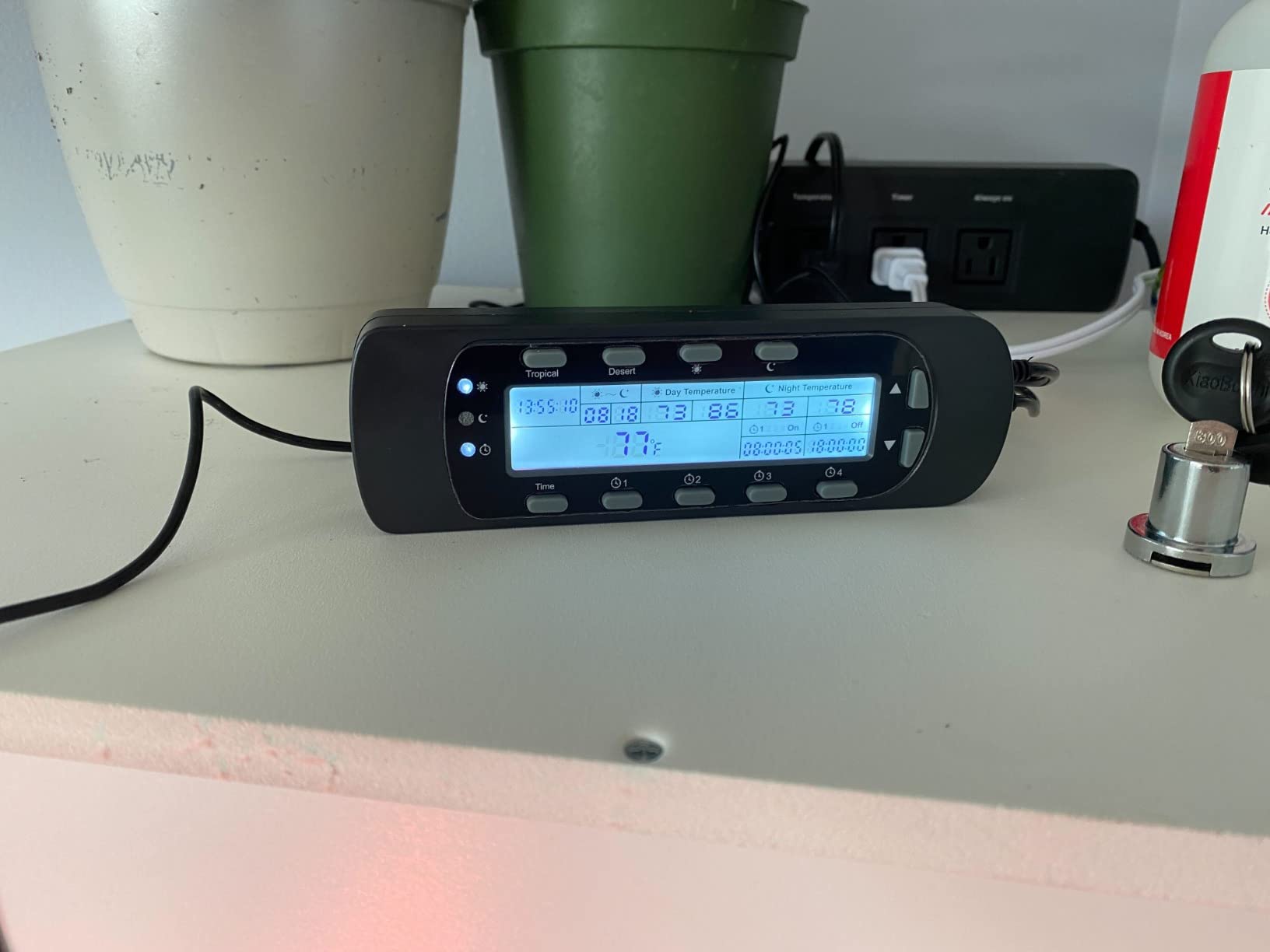 REPTI ZOO Reptile Thermostat Digital Outlet Temperature Timer Tropical or Desert Mode with Day Night Control for Aquarium Reptiles Terrarium Humidistat Mushroom Fermentation, Easy Setup (THC16) customer photo 2