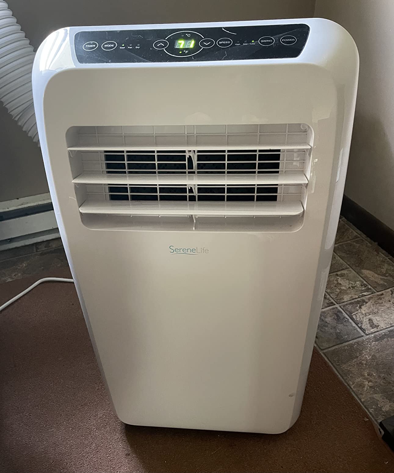 SereneLife Small Air Conditioner Portable 12,000 BTU with Built-in Dehumidifier - Portable AC Unit for Rooms up to 550 sq ft - Remote Control, Window Mount Exhaust Kit customer photo 2
