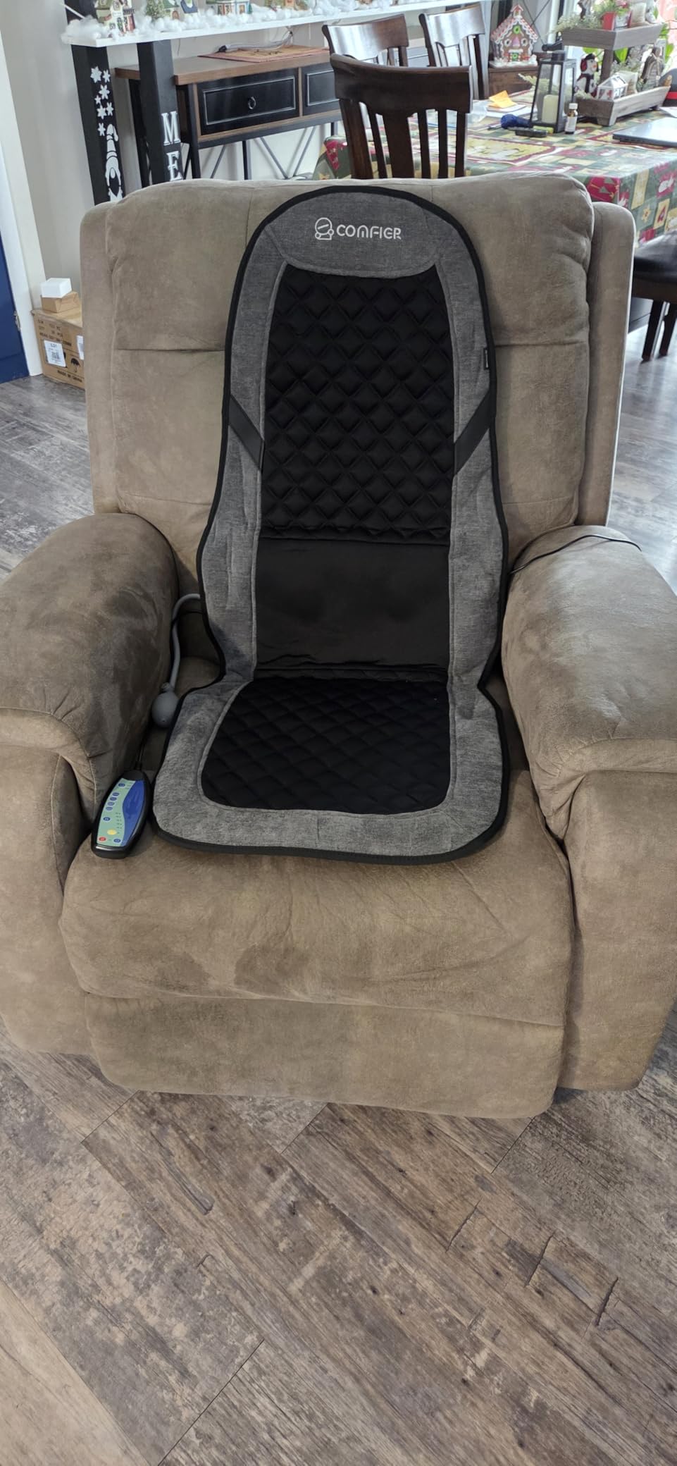 COMFIER Vibration Back Massager Seat Cushion with Heat,10 Motors Massage Chair Pad,Chair Massager for Pain Relief at Office/Home,Mothers Day Gifts for Mom Dad customer photo 1