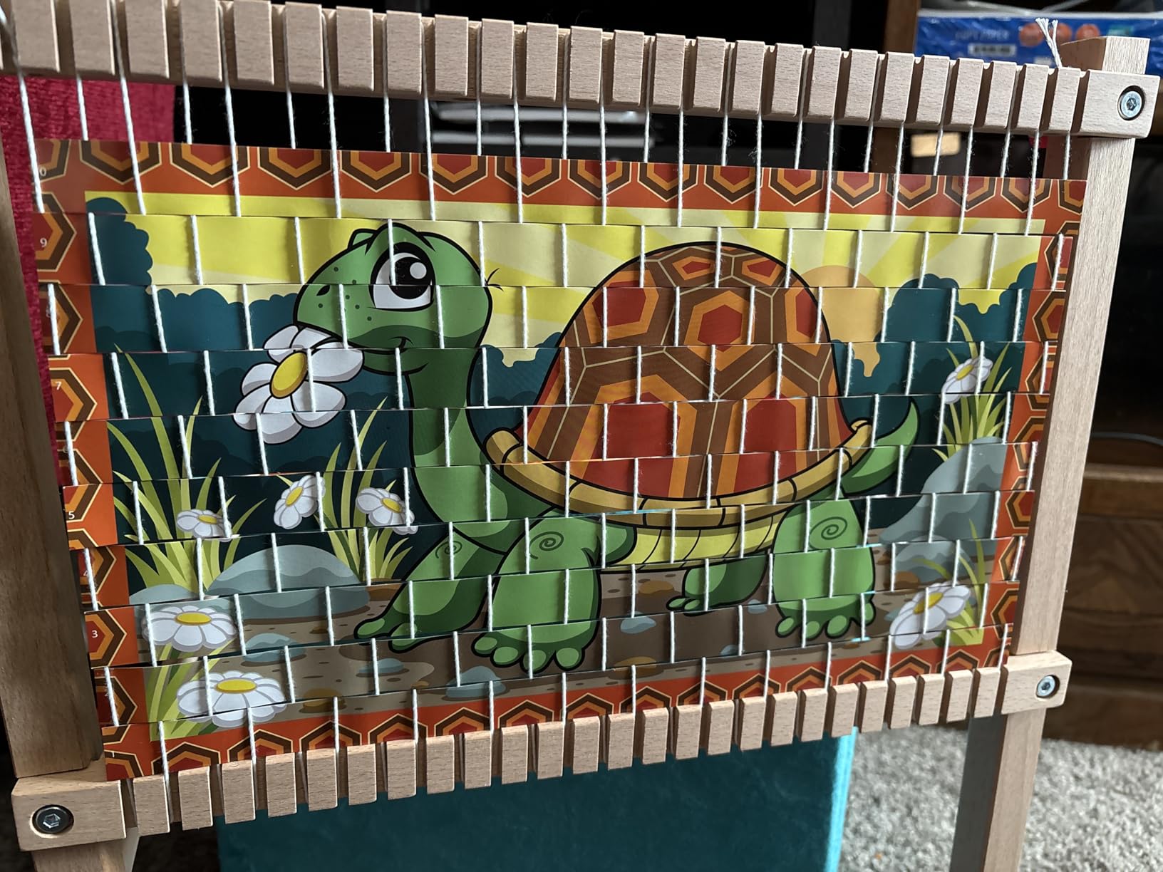 Melissa & Doug Wooden Multi-Craft Weaving Loom: Extra-Large Frame (22.75 x 16.5 inches) customer photo 1