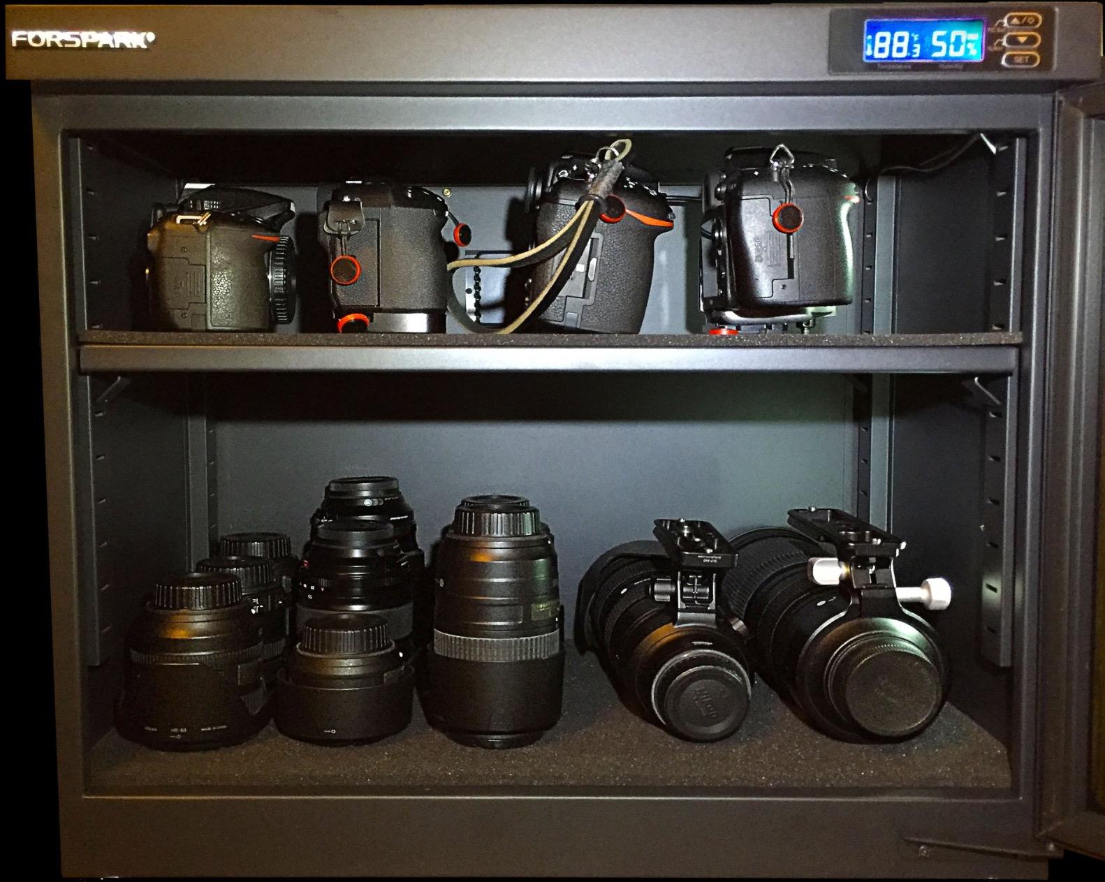 FORSPARK 125L Dual-Core Camera Dehumidifier Dry Cabinet - Quiet Humidity Control with Lock customer photo 1