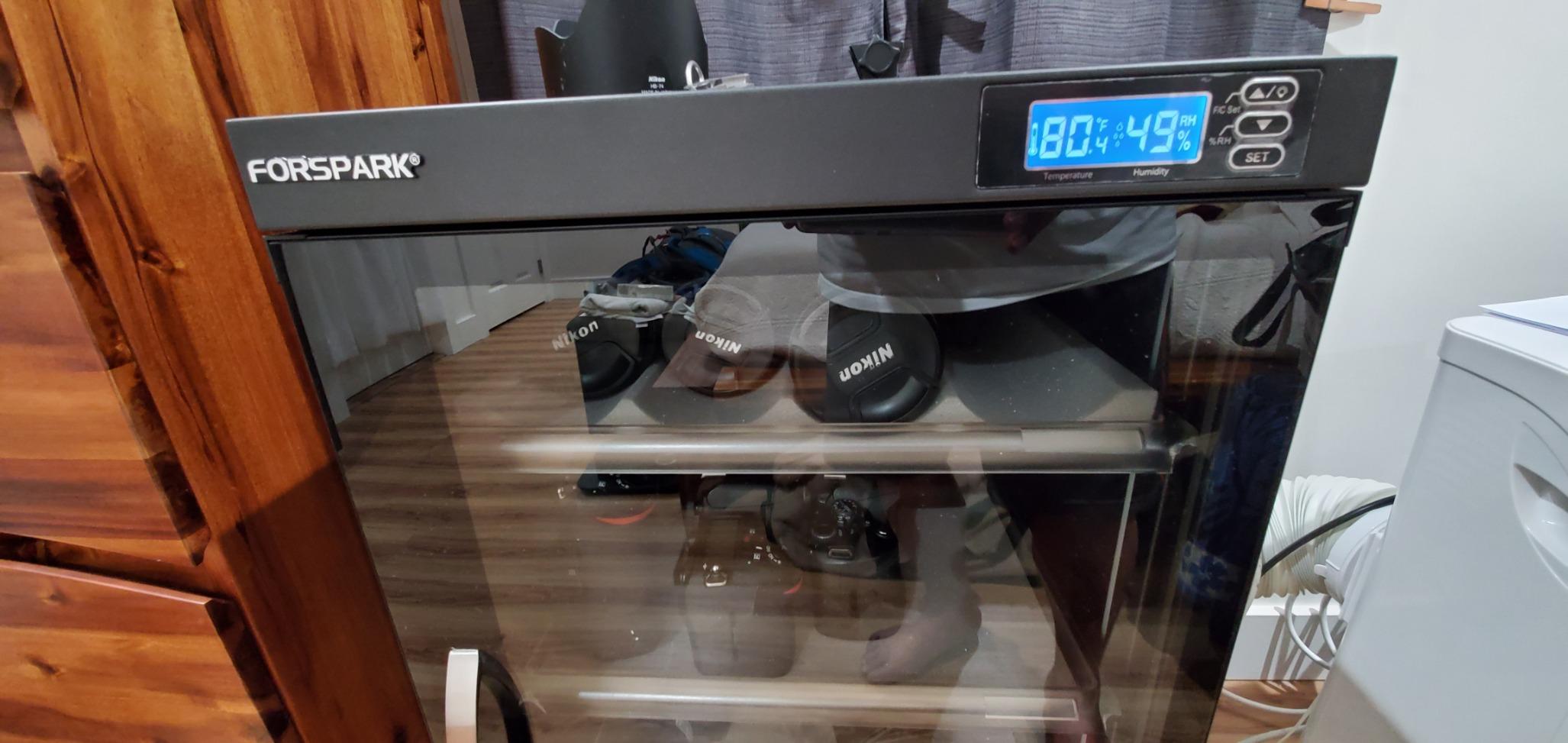 FORSPARK 125L Dual-Core Camera Dehumidifier Dry Cabinet - Quiet Humidity Control with Lock customer photo 2