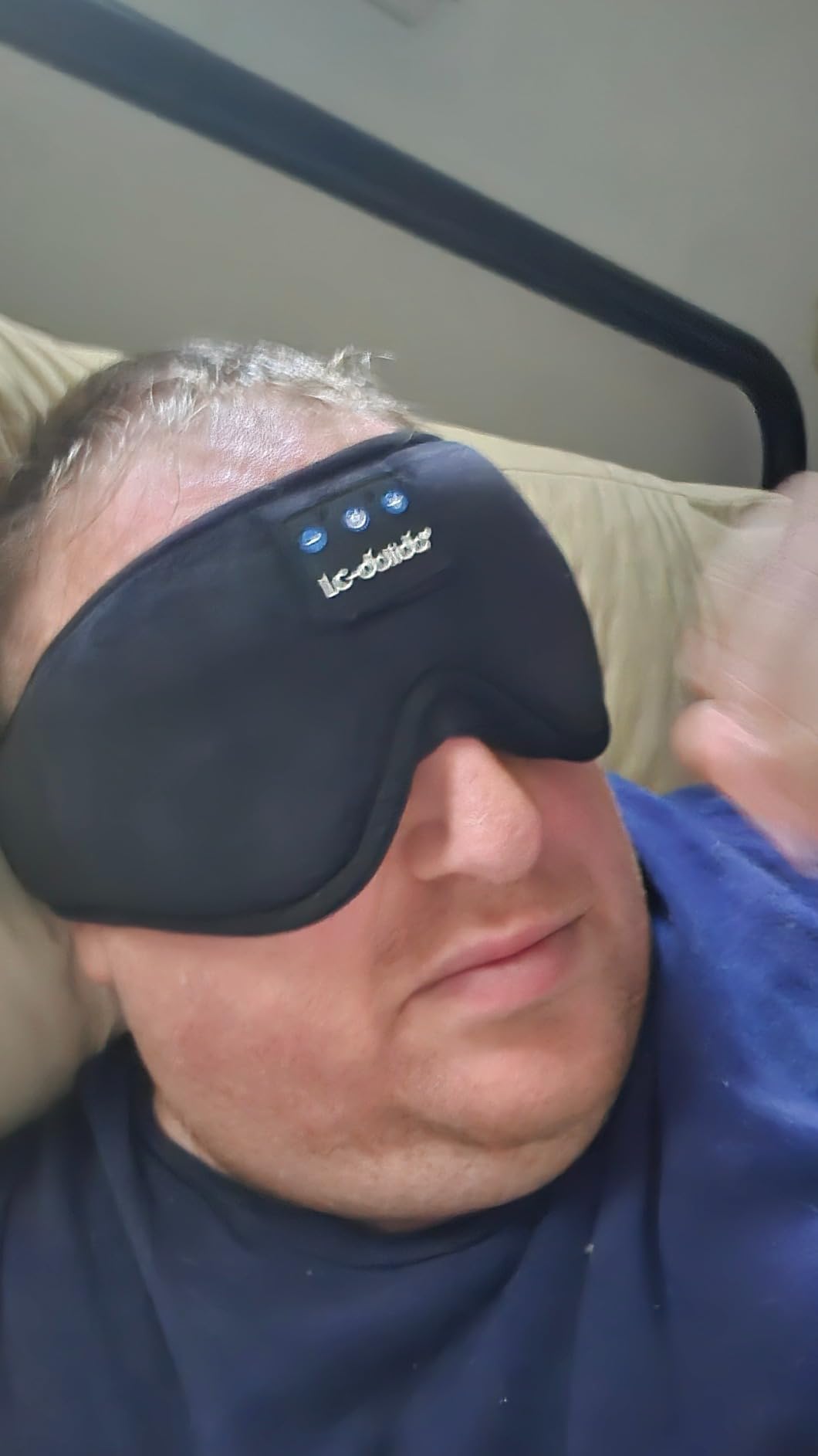 LC-dolida Sleep Headphones, 3D Sleep Mask Bluetooth Wireless Music Eye Mask, Sleeping Headphones for Side Sleepers customer photo 1