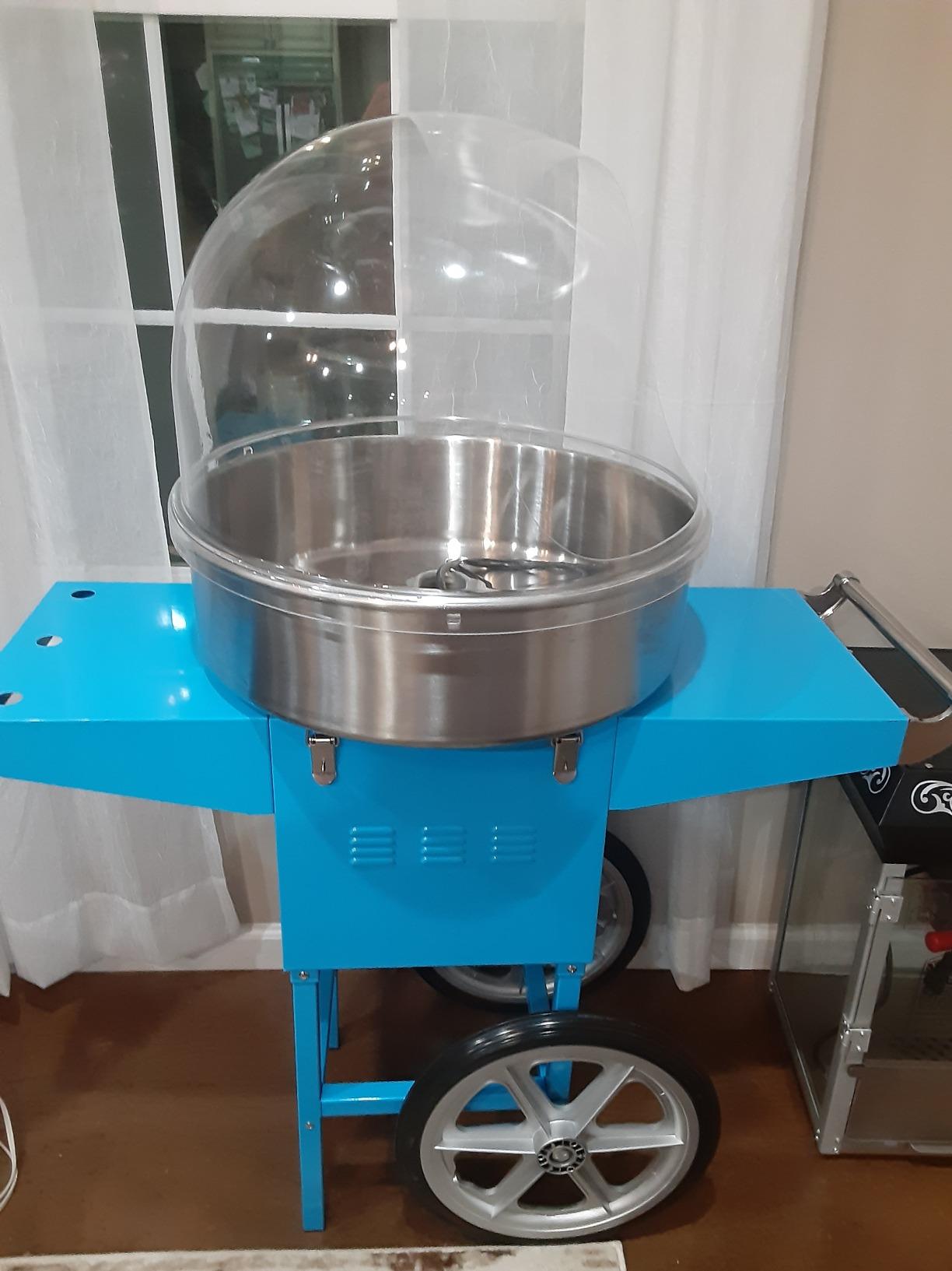 VIVO Pink 1030W Electric Cotton Candy Machine Cart, Mobile Rolling Candy Floss Maker, 20 inch Stainless Steel Bowl, Bubble Shield Cover Sugar Scoop and Drawer, Easy Home or Commercial Use, CANDY-KIT-2 customer photo 2