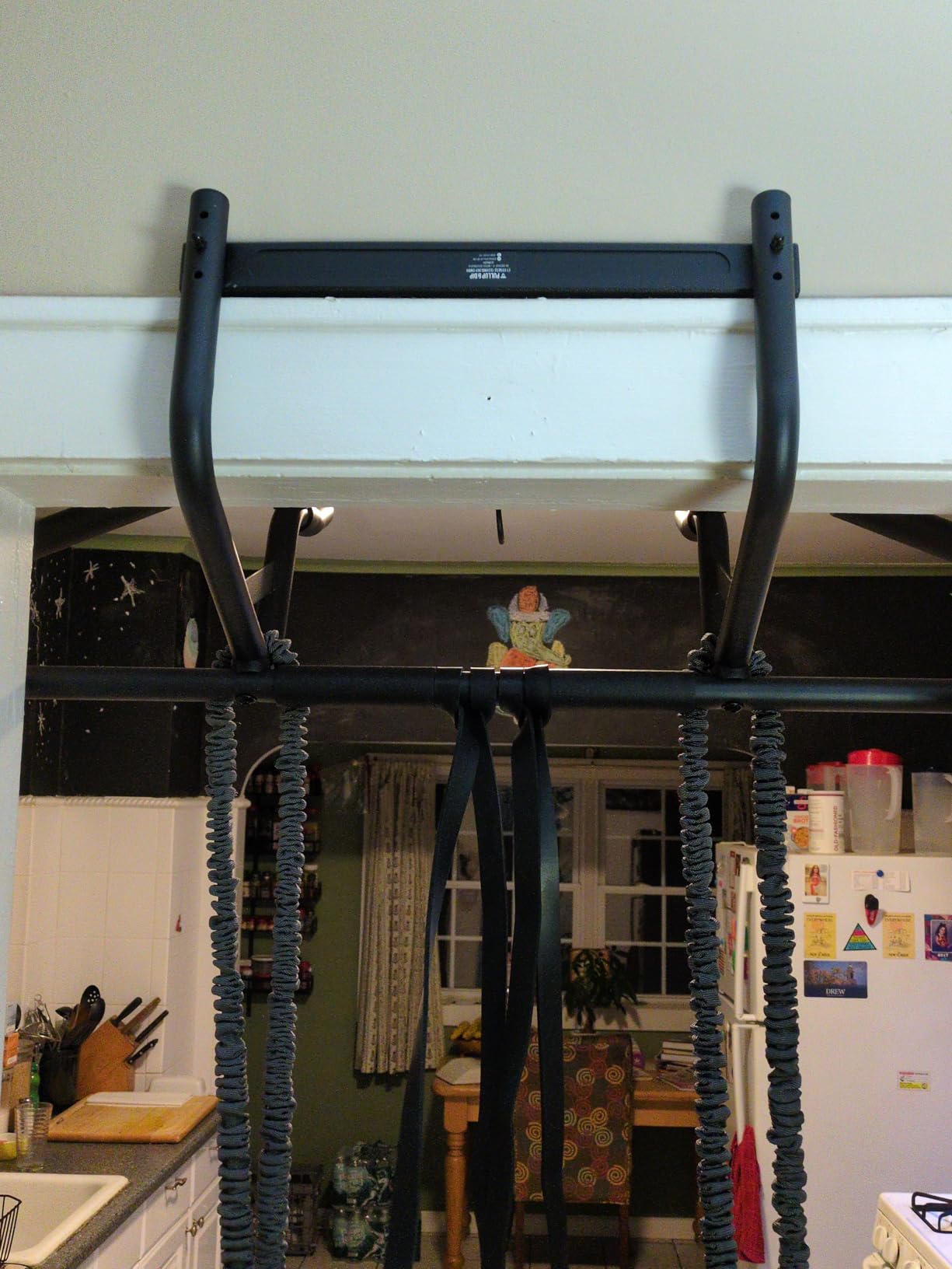 PULLUP & DIP Pull-up bar for door frames for hanging without screws and no slipping, professional door bar, pull-up bar with padded handles customer photo 2