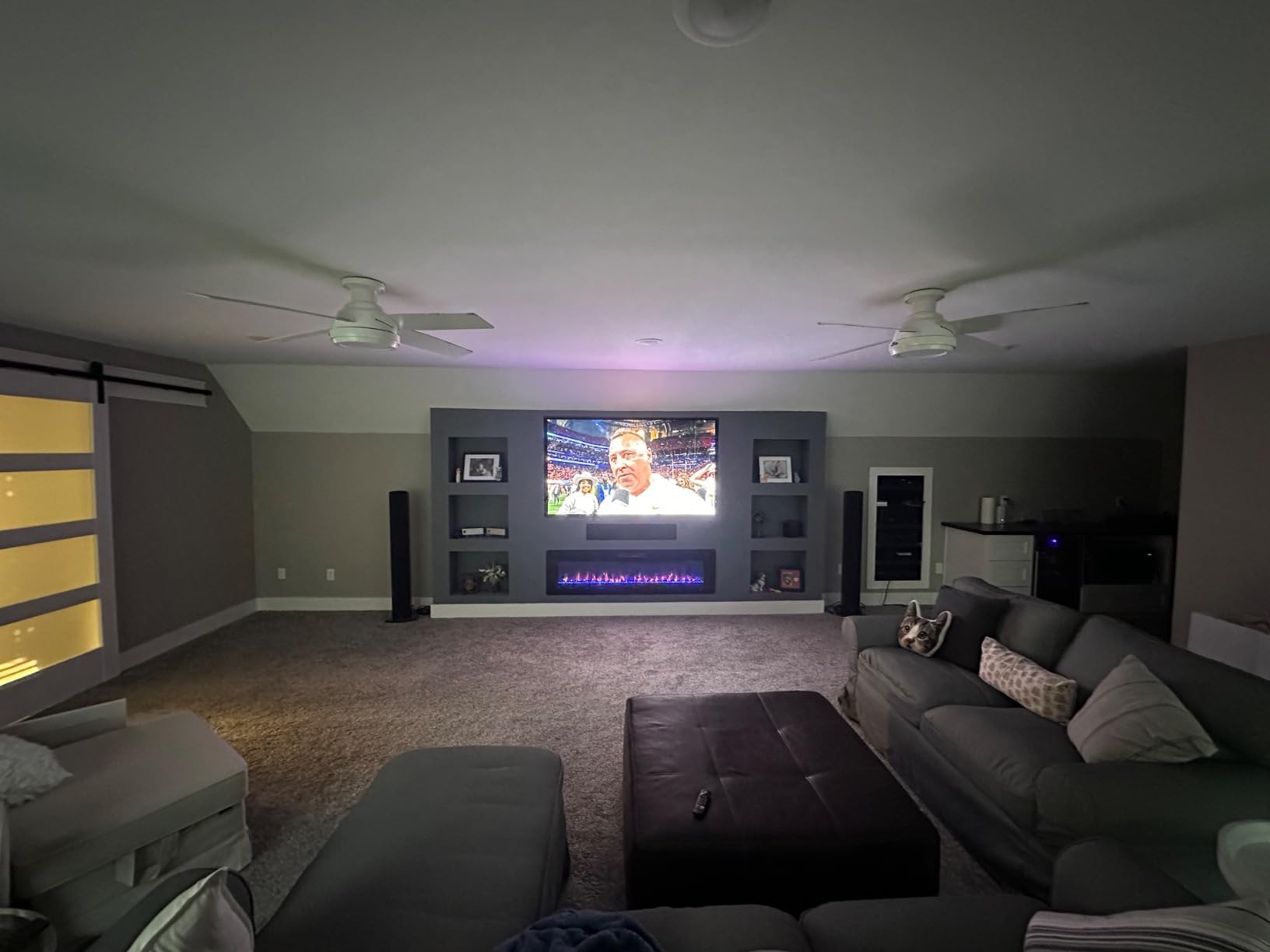 R.W.FLAME Electric Fireplace 50 inch Recessed and Wall Mounted, The Thinnest Fireplace, Low Noise, Fit for 2 x 6 Stud, Remote Control with Timer, Touch Screen, Adjustable Flame Colors and Speed customer photo 2
