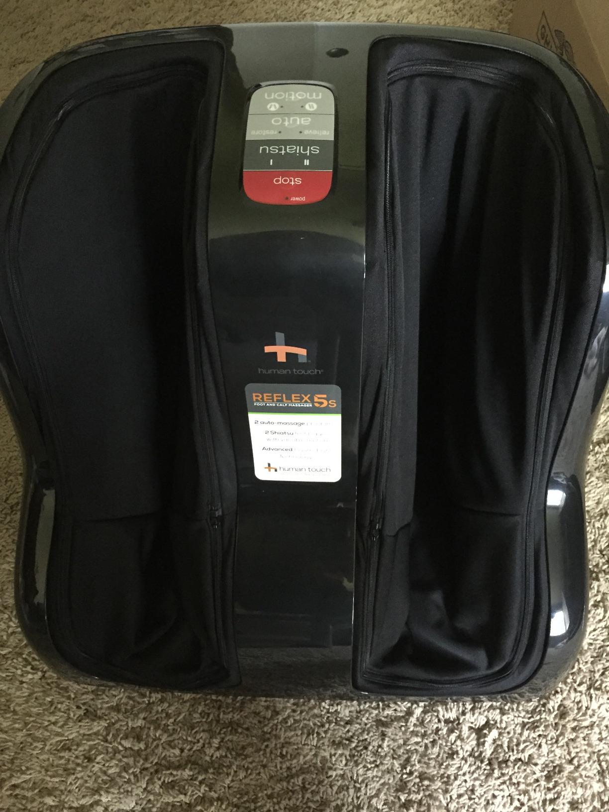 Human Touch Reflex5s Foot and Calf Massager - HSA Approved for Stress & Plantar Fasciitis Relief + Kneading & Compression for Circulation Support - 1 Year Warranty - Fits Women & Men Size 12 customer photo 1