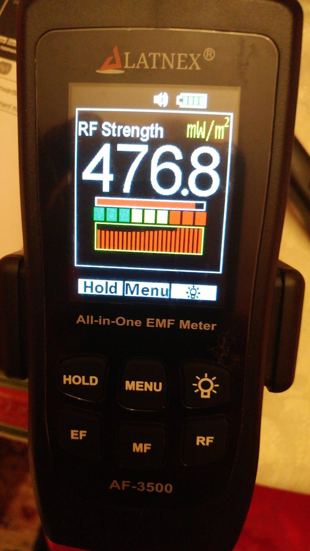 LATNEX AF-3500 EMF Meter RF Detector and Reader with Calibration Certificate - Measures RF and Microwaves, 3-Axis Gauss Magnetic Fields and Electrical Fields ELF customer photo 2