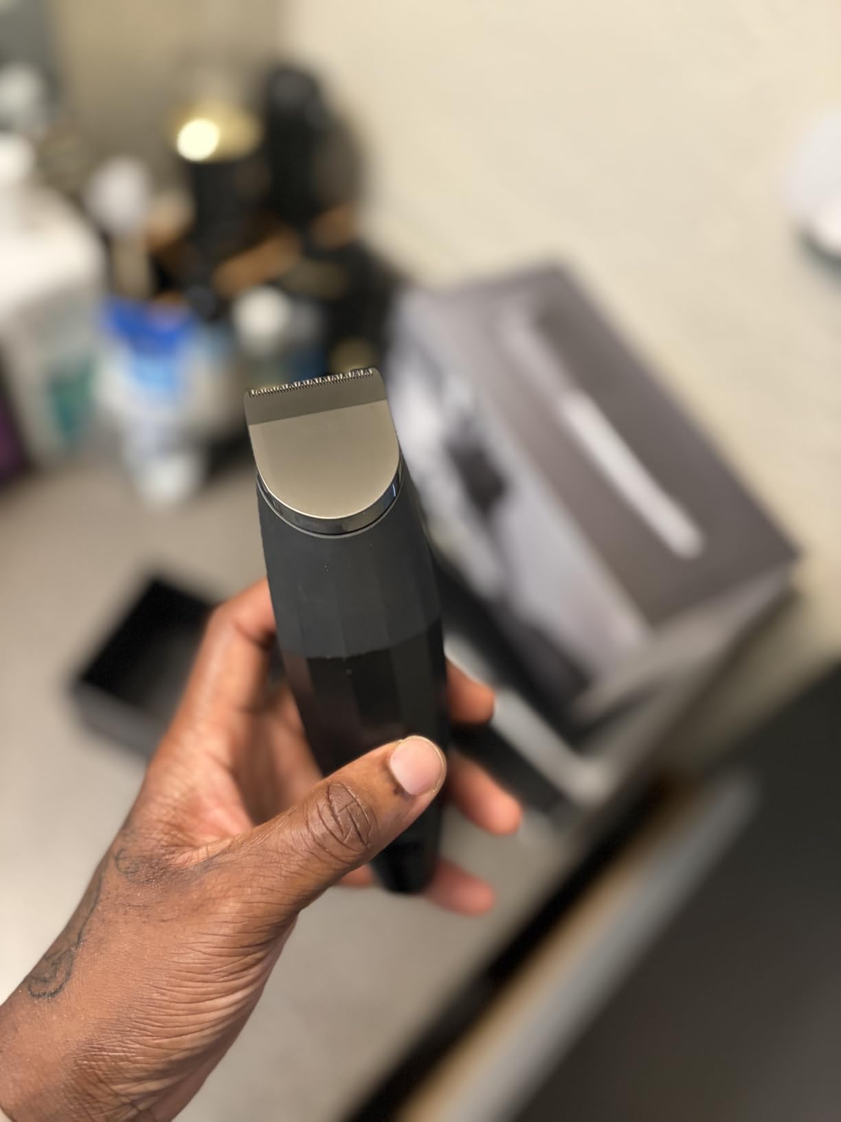 Bevel Beard Trimmer for Men - Black Edition Cordless Trimmer, 8 Hour Rechargeable Battery Life, Tool Free Adjustable Zero Gapped Blade, Barber Supplies, Mustache Trimmer customer photo 2