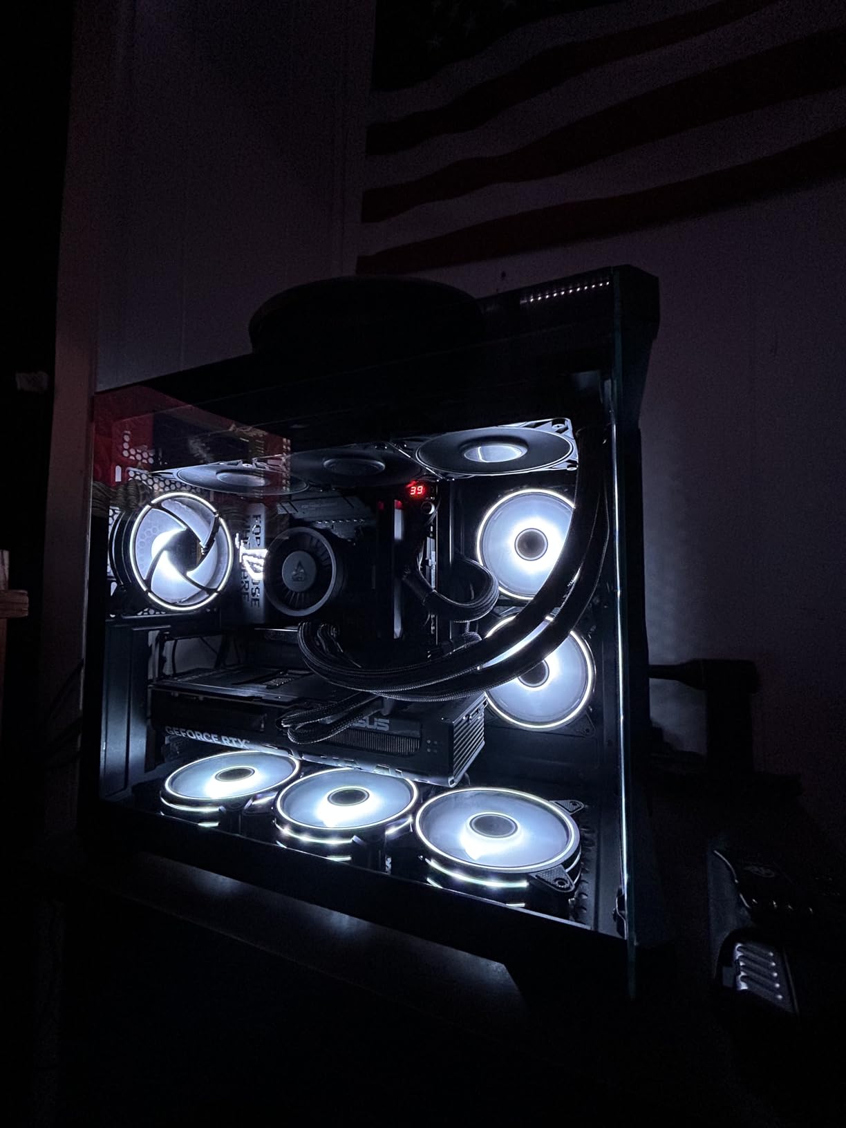 EZDIY-FAB Moonlight 120mm RGB Case Fan, 6 Pack, ARGB, Aura SYNC, Speed Control, 26.16 CFM customer photo 1
