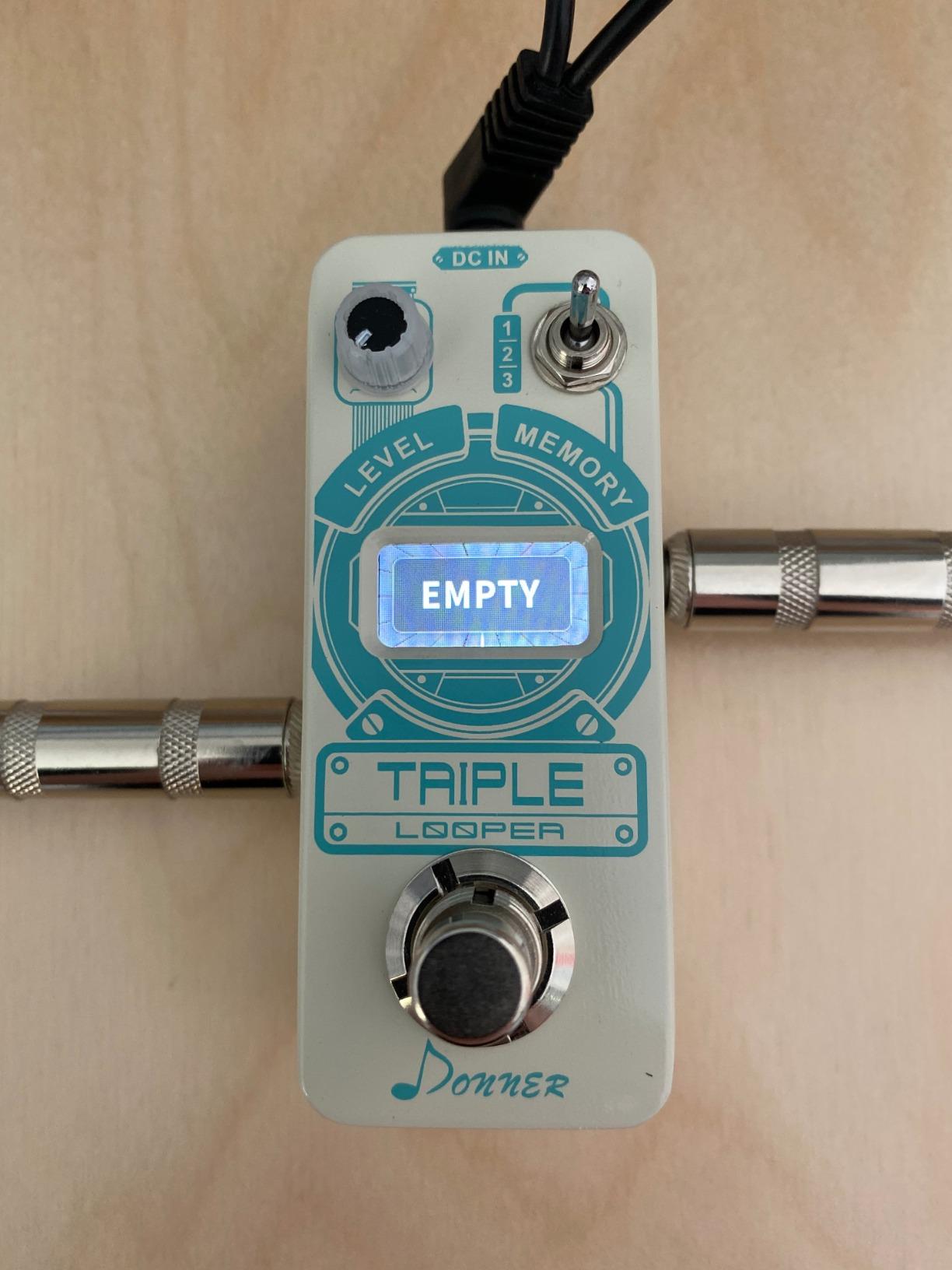 Donner Triple Looper Guitar Pedal, 90 mins Looping Time Loop Pedal with Screen, 3 Loops Looper Pedal with Unlimited Overdubs Undo/Redo customer photo 1