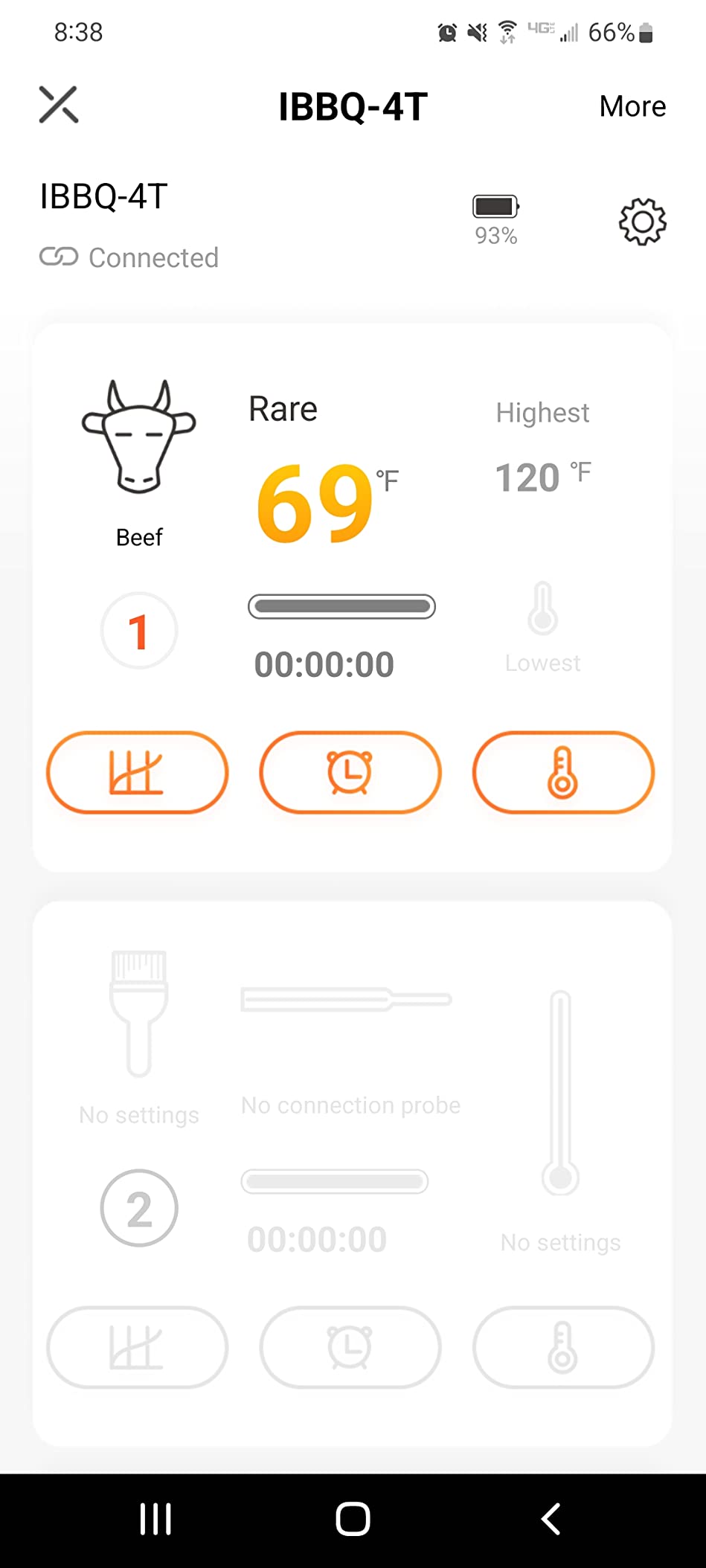 INKBIRD WiFi Meat Thermometer IBBQ-4T, Wireless WiFi BBQ Thermometer for Smoker, Oven | APP Calibration Temp Graph | Mobile Notification Timer Alarm | Rechargeable Digital Grill Thermometer, 4 Probes customer photo 1