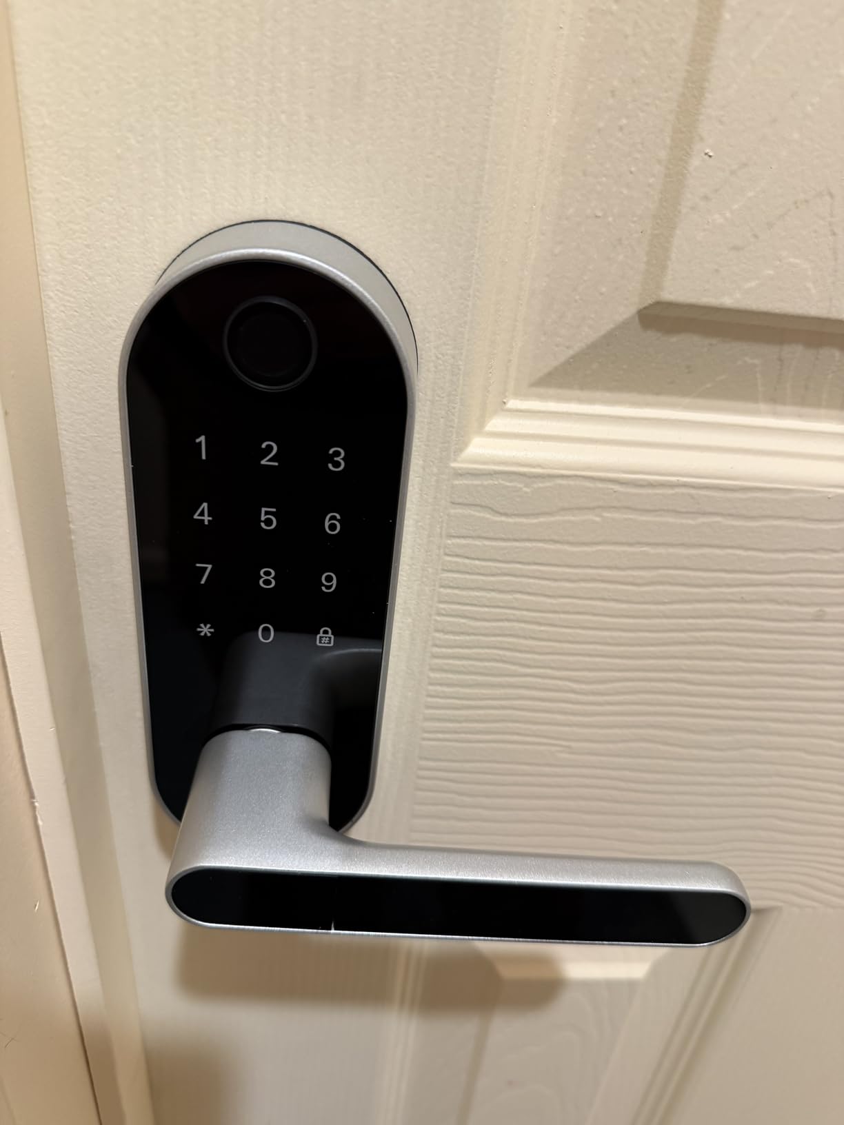Fingerprint Smart Door Lock with Handle & Keypad - No More Lost Keys, Keyless Entry & Remote Access for Home, Kids, Airbnb & Rental Property, DIY Install, Alexa & Google Compatible customer photo 1