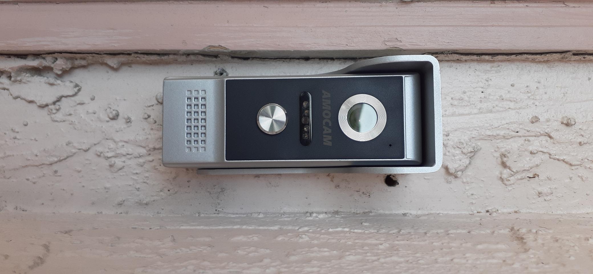 Video Intercom System, 7 Inche Monitor Wired Video Door Doorbell Kit, Outdoor IR Camera Door Intercom, Support Monitoring, 2-Way Audio Unlocking for Home customer photo 1